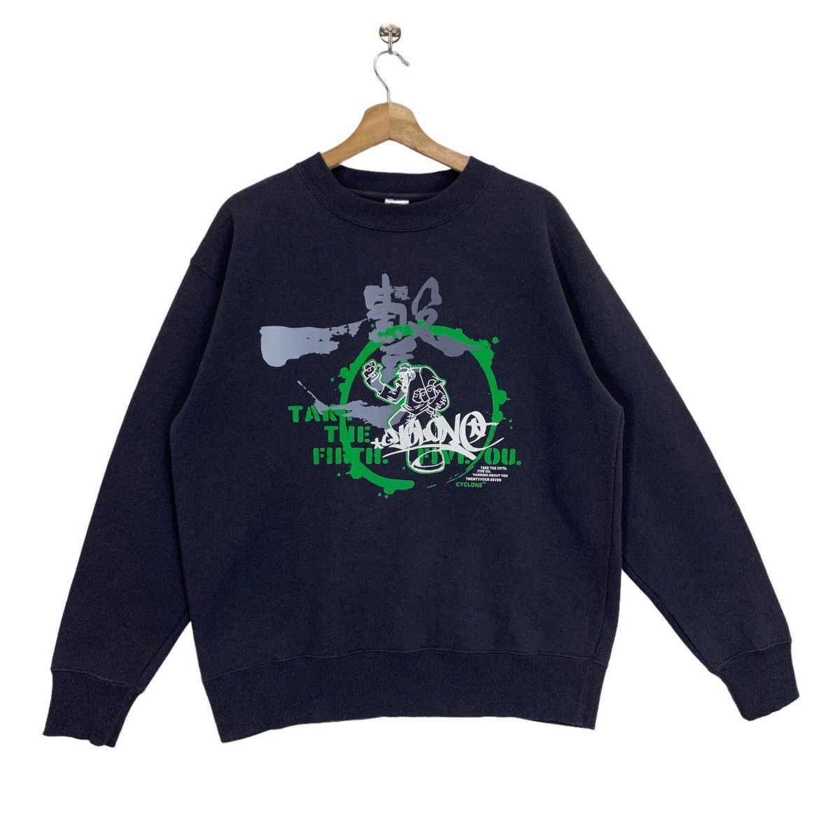 Vintage Oblo Design Big Logo Crewneck Sweatshirt Size M