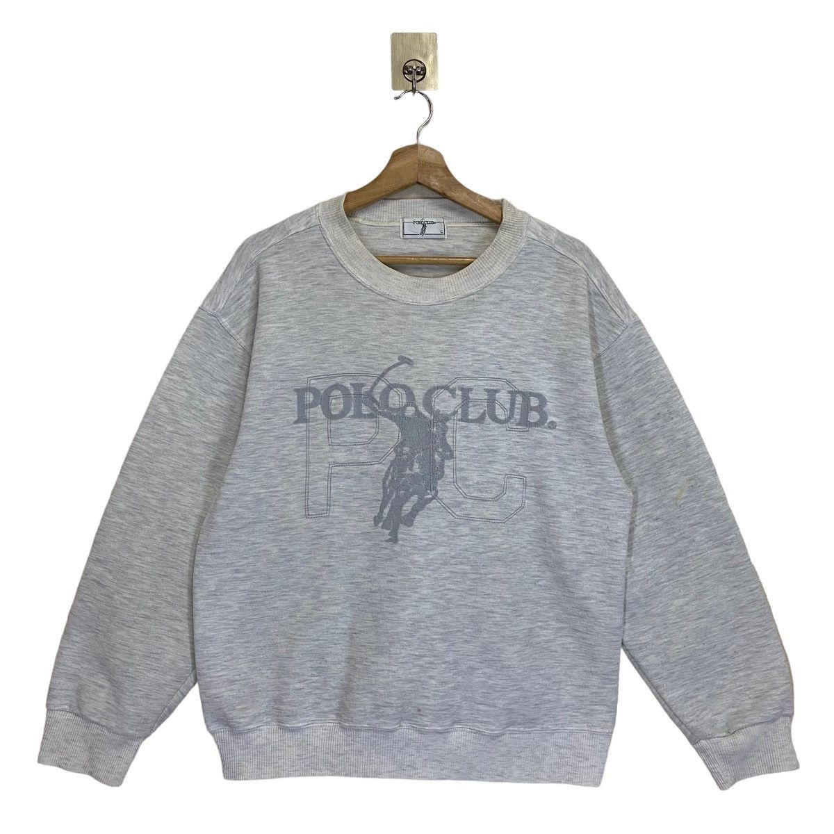 Beverly Hills Polo Club × Polo Ralph Lauren × Vintage 90s Polo Club Big Logo Crewneck Sweasthirt Size S Size US S / EU 44-46 / 1 - 1 Thumbnail