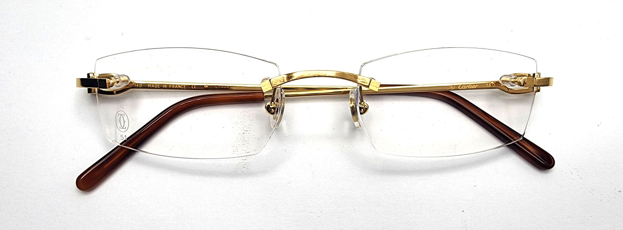 NEW! Authentic Cartier Bolon Gold Glasses