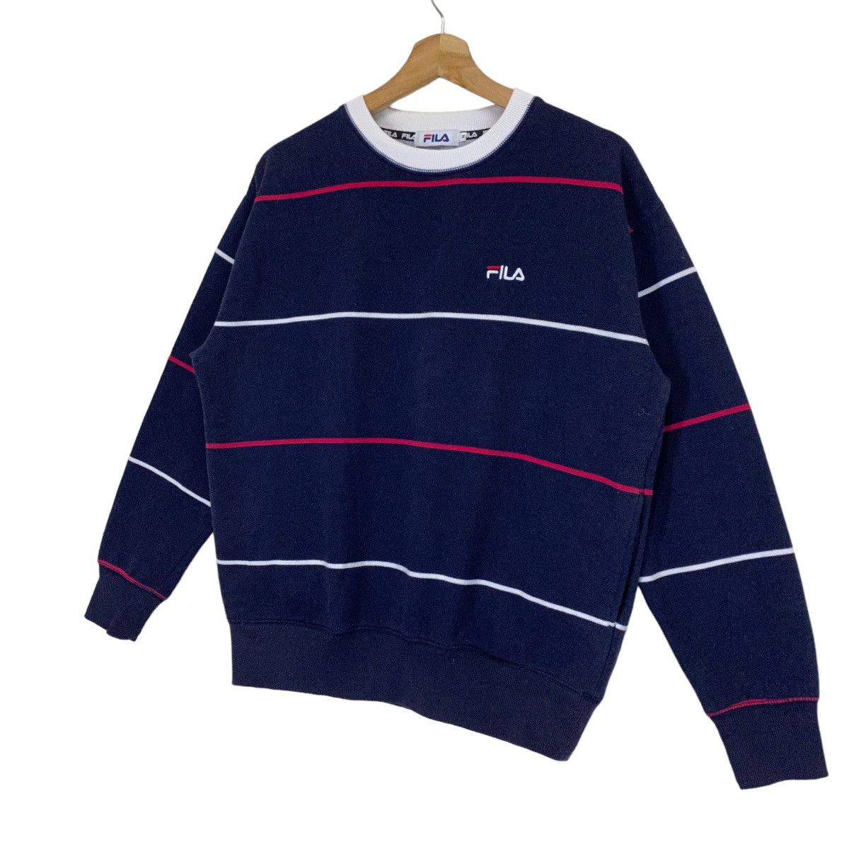Fila × Vintage Vintage 90s Fila Small Logo Crewneck Sweathirt Size M Size US M / EU 48-50 / 2 - 3 Thumbnail