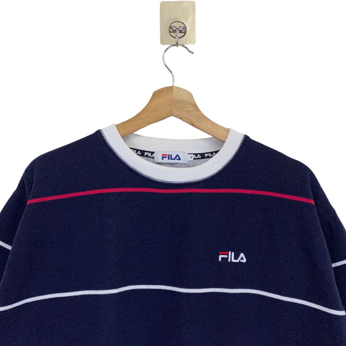 Fila × Vintage Vintage 90s Fila Small Logo Crewneck Sweathirt Size M Size US M / EU 48-50 / 2 - 4 Thumbnail