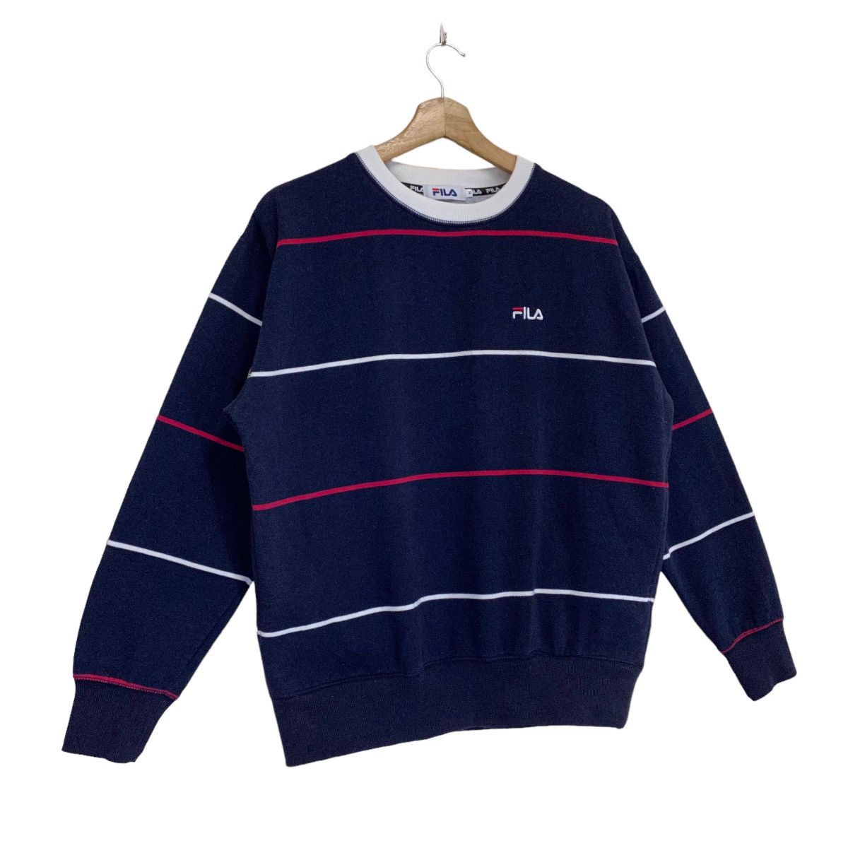 Fila × Vintage Vintage 90s Fila Small Logo Crewneck Sweathirt Size M Size US M / EU 48-50 / 2 - 2 Thumbnail