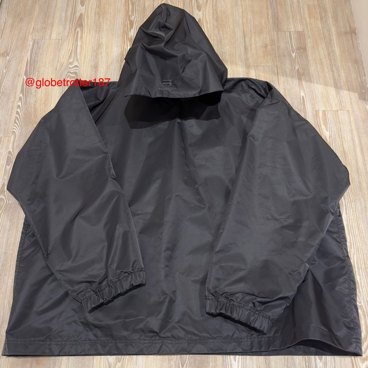 Balenciaga Balenciaga Pull Over Jacket Nylon Bomber Black Size 2 Size US XXL / EU 58 / 5 - 1 Thumbnail