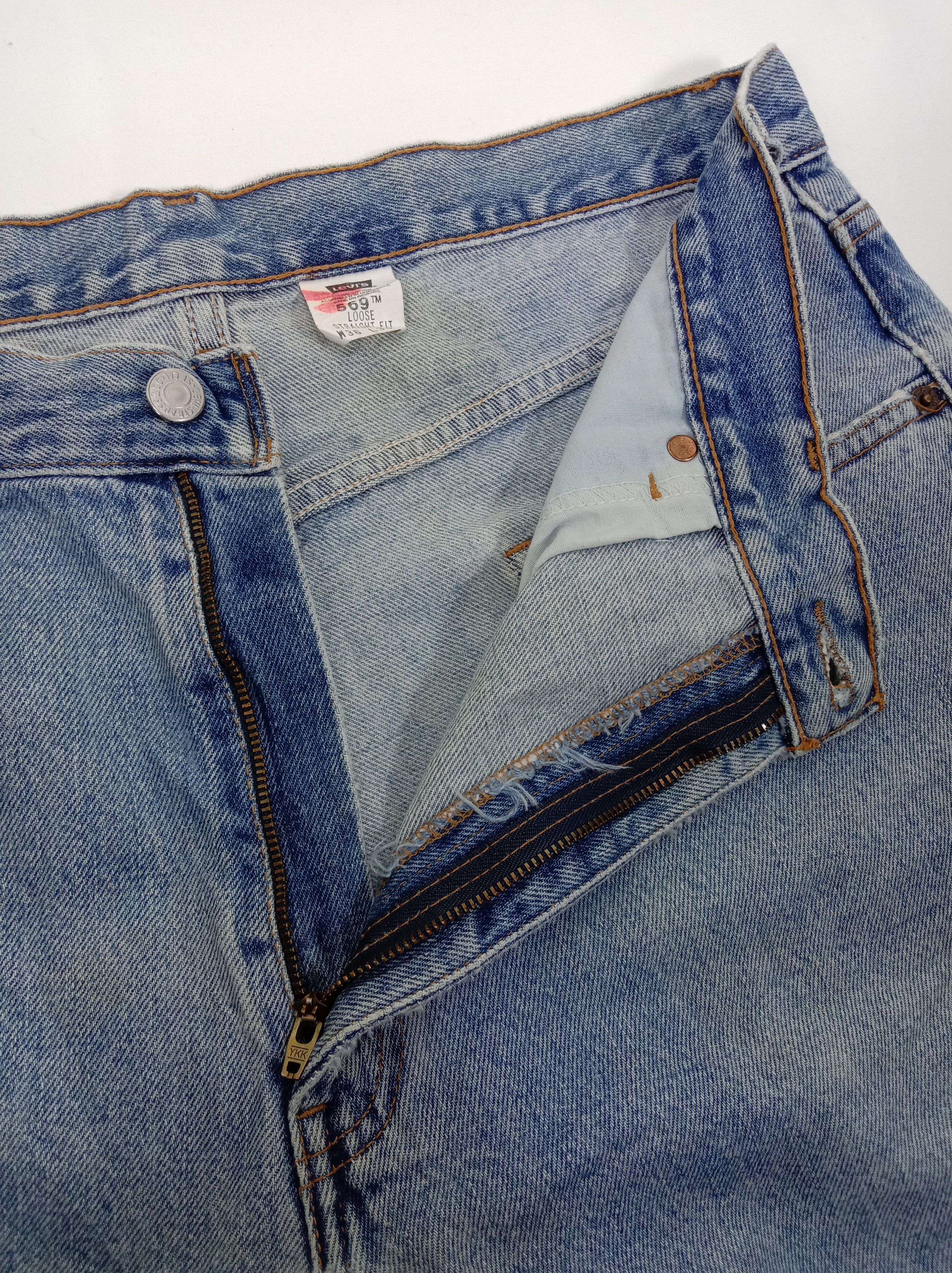 Levi's Vintage Levi's 569 Jeans Stone Wash Loose Straight Fit Denim Size US 35 - 9 Thumbnail