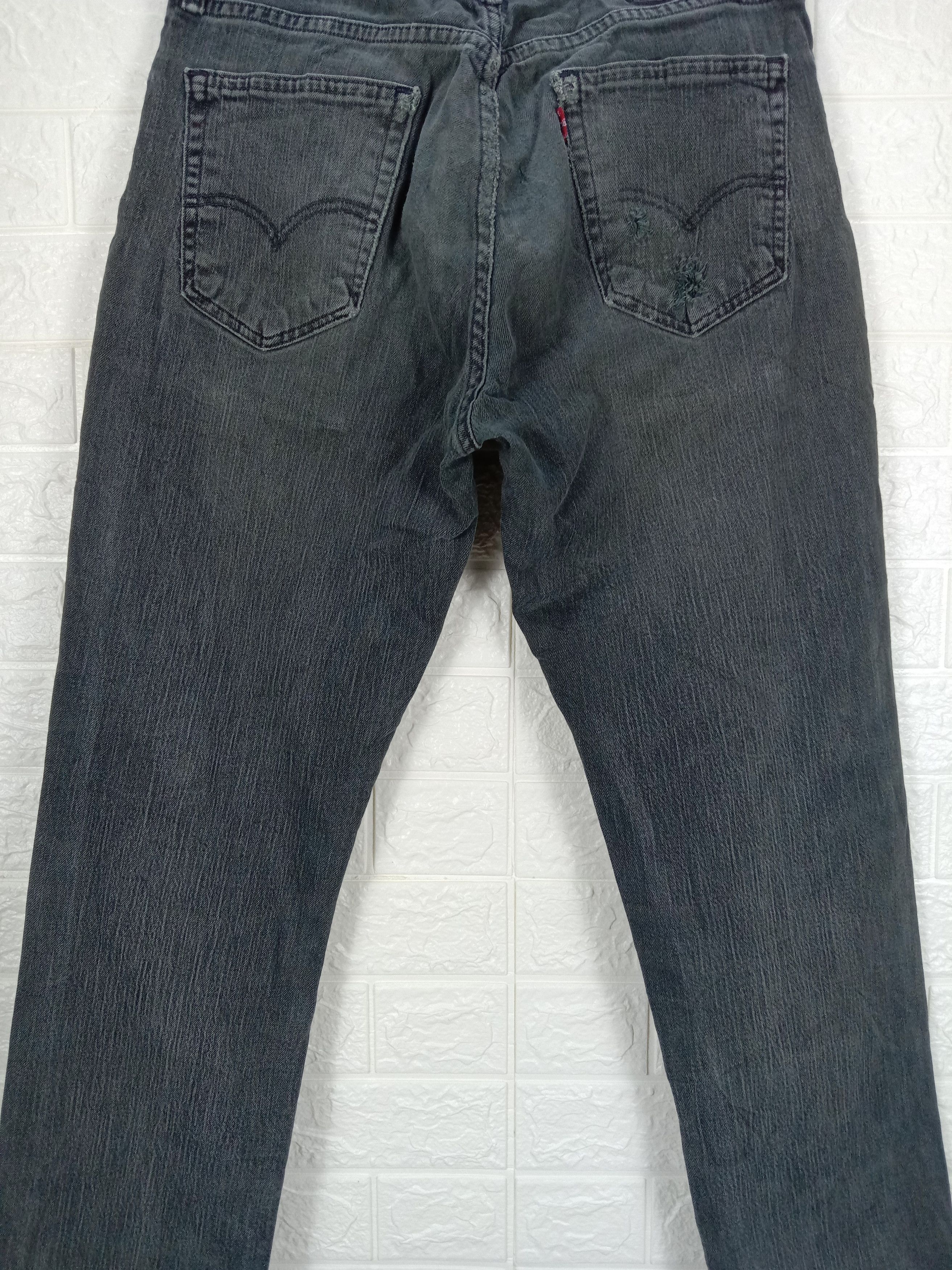 Levi's Vintage Levi's 511 Slim Jeans Faded Black Denim Size US 32 / EU 48 - 7 Thumbnail