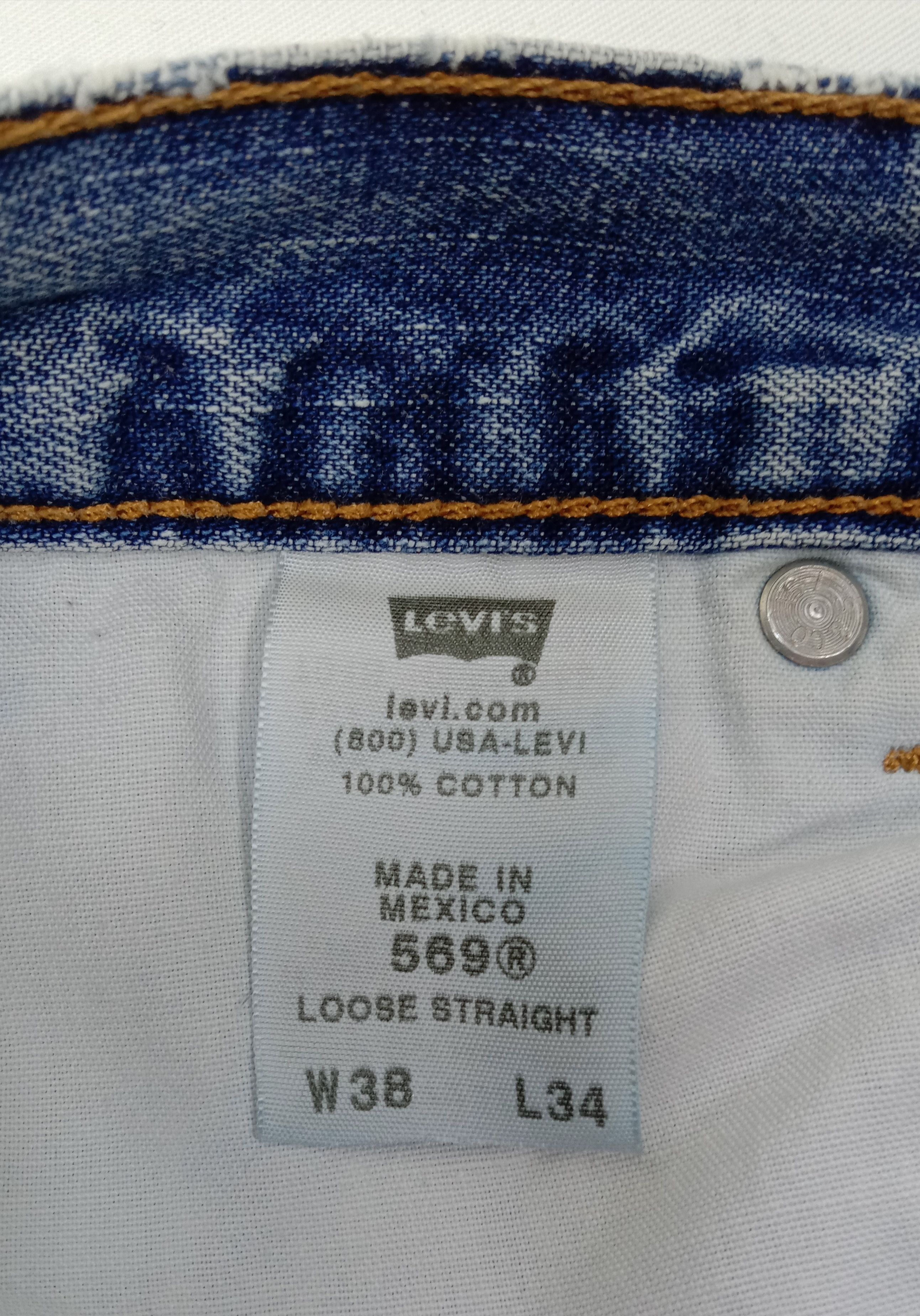 Levi's Vintage Levi's 569 Light Wash Jeans Loose Straight Denim Size US 38 / EU 54 - 16 Thumbnail
