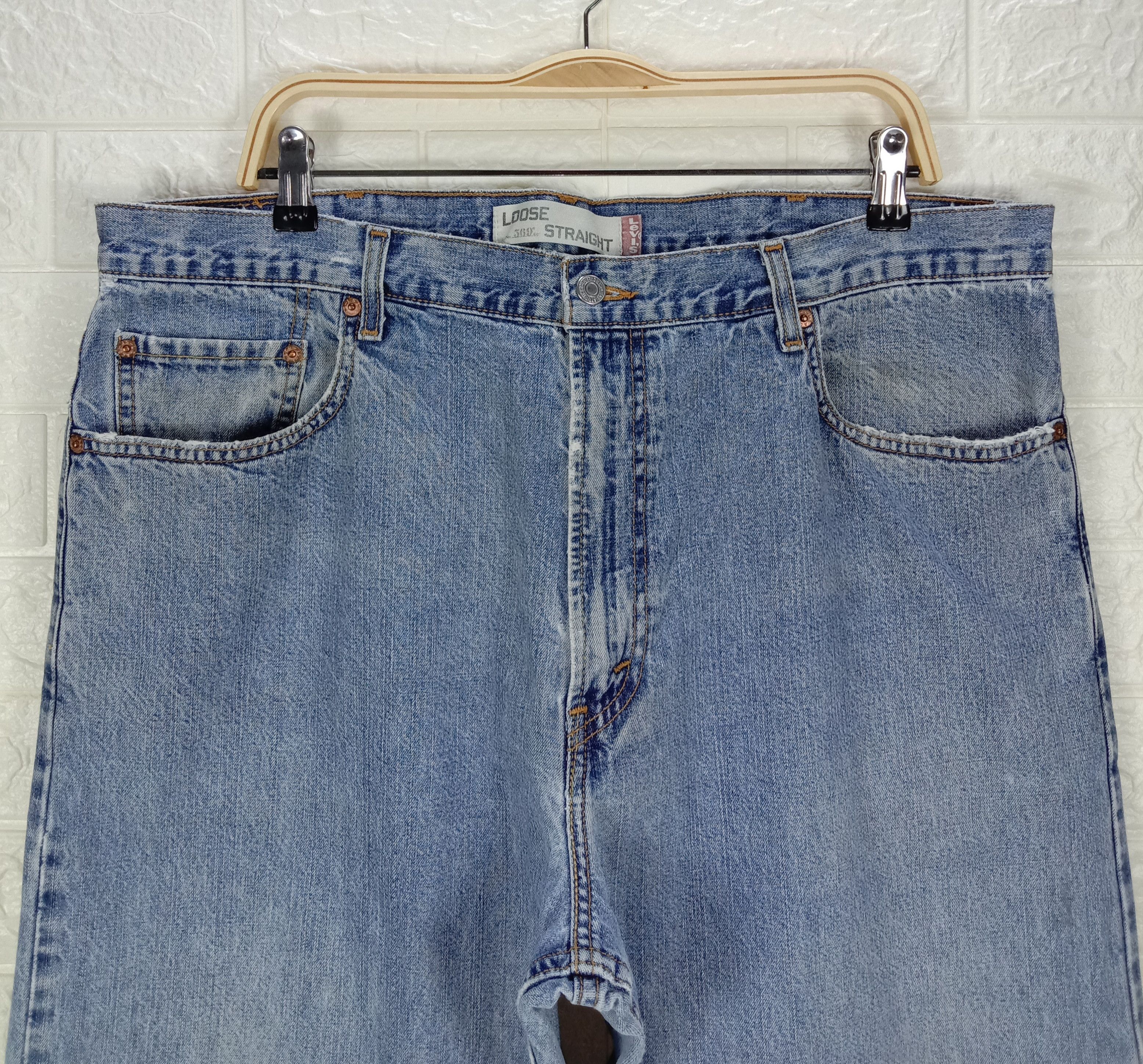 Levi's Vintage Levi's 569 Light Wash Jeans Loose Straight Denim Size US 38 / EU 54 - 2 Thumbnail