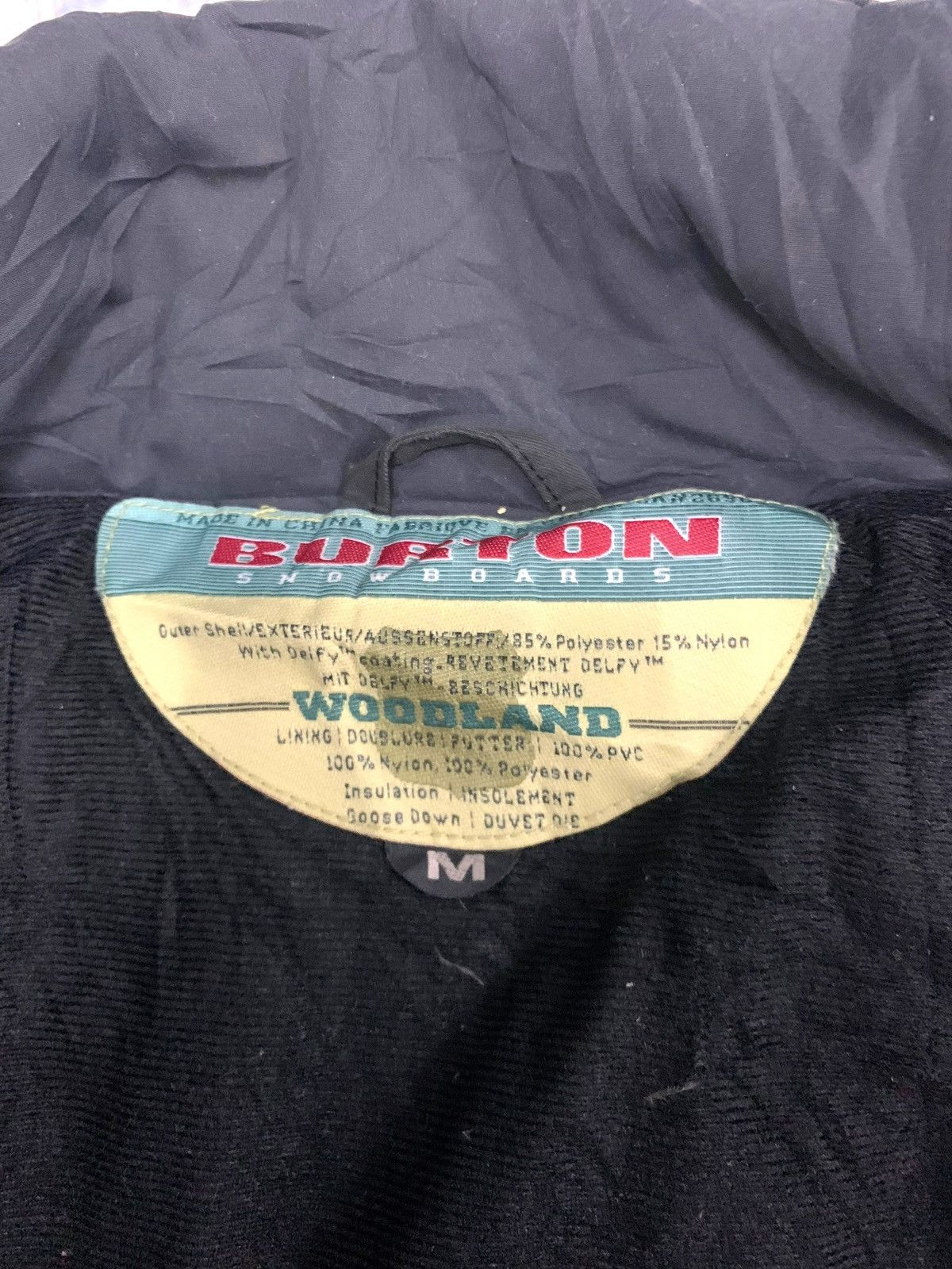 Burton × Vintage VINTAGE 90s Burton Snowboards Goose Down Puffer Jacket Size US M / EU 48-50 / 2 - 7 Thumbnail