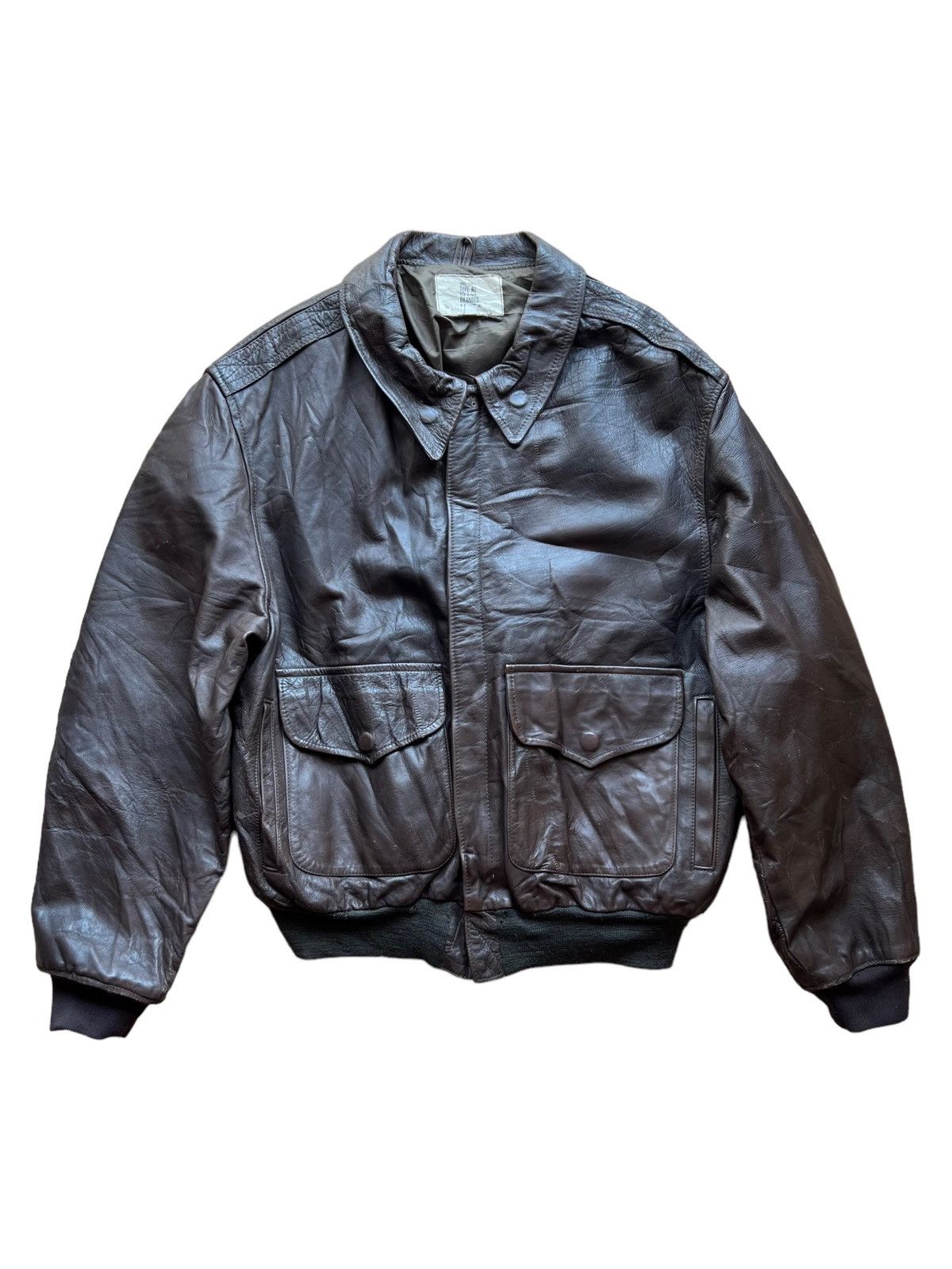 Vintage VERY RARE VINTAGE LEATHER JACKET A2 GENUINE HORSEHIDE Size US L / EU 52-54 / 3 - 1 Thumbnail