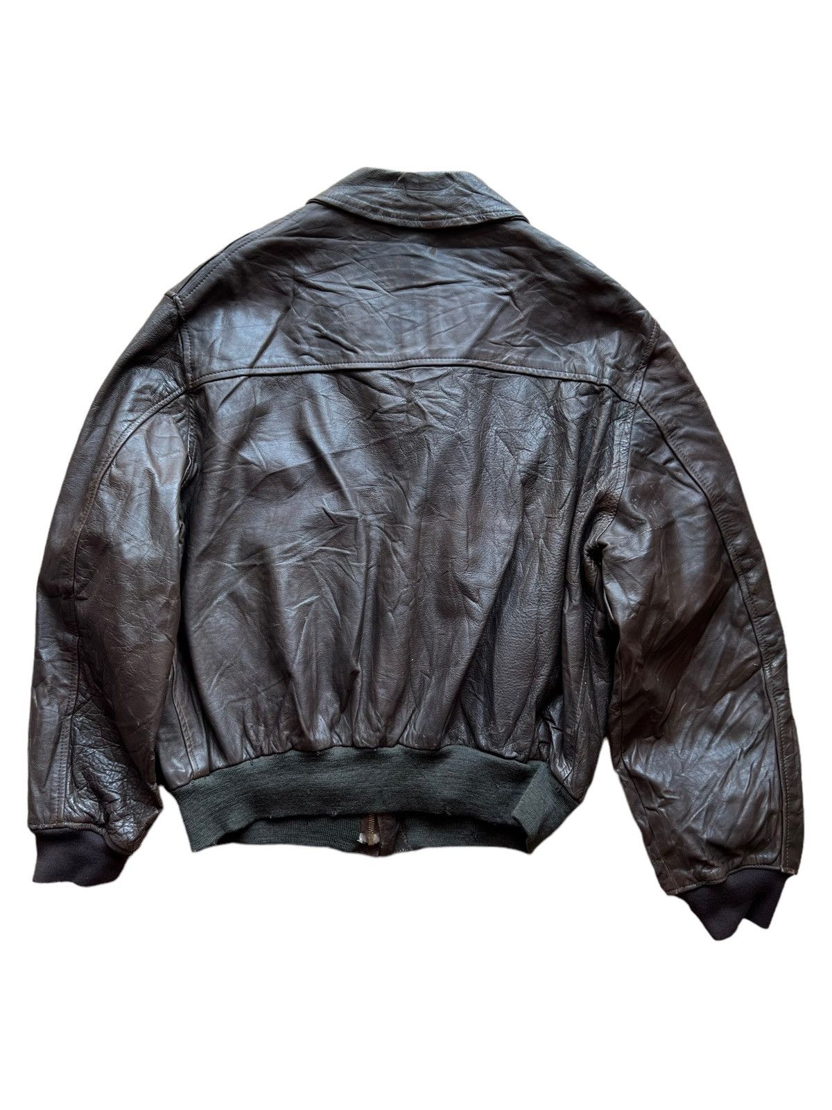 Vintage VERY RARE VINTAGE LEATHER JACKET A2 GENUINE HORSEHIDE Size US L / EU 52-54 / 3 - 2 Thumbnail