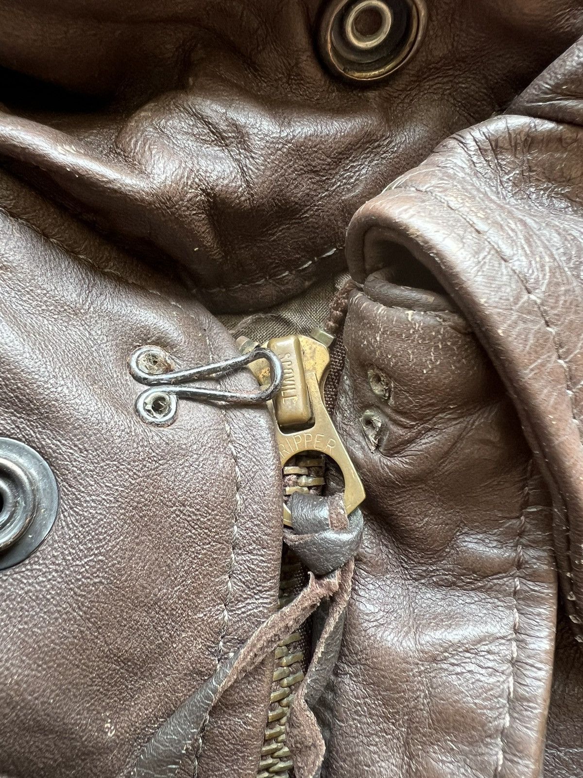 Vintage VERY RARE VINTAGE LEATHER JACKET A2 GENUINE HORSEHIDE Size US L / EU 52-54 / 3 - 5 Thumbnail