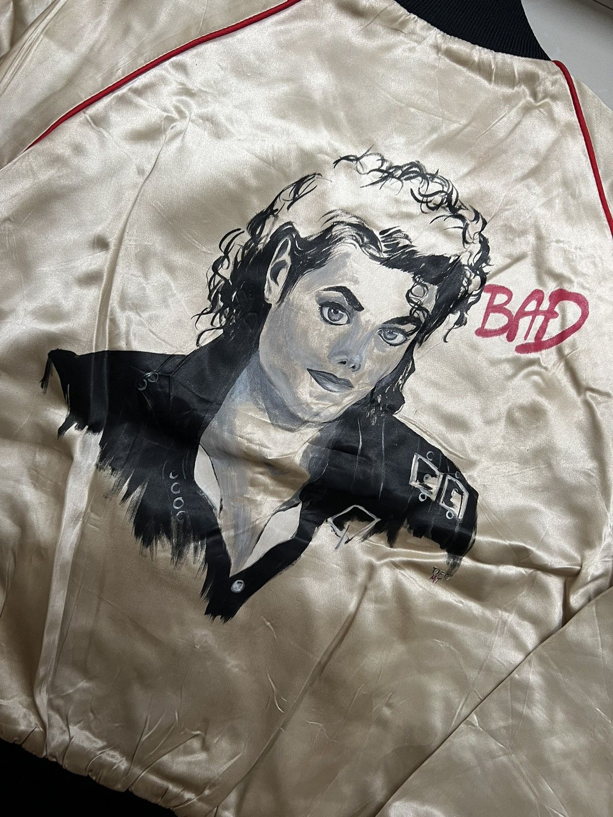 Band Tees VERY RARE VINTAGE JACKET MICHAEL JACKSON HAND PAINTED Size US M / EU 48-50 / 2 - 3 Thumbnail