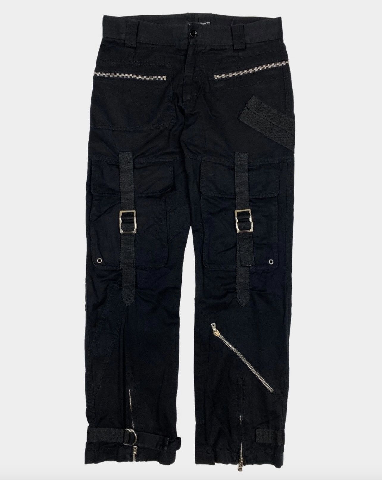 Image of Dolce Gabbana 2003 Bondage Cargos in Black, Men's (Size 30)