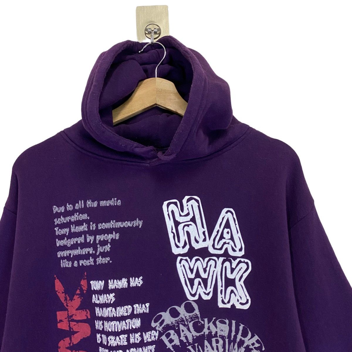 Tony Hawk × Vintage × Welcome Skateboards 90s Tony Hawk Skate Big Logo Pullover Hoodies Size M Size US M / EU 48-50 / 2 - 5 Thumbnail