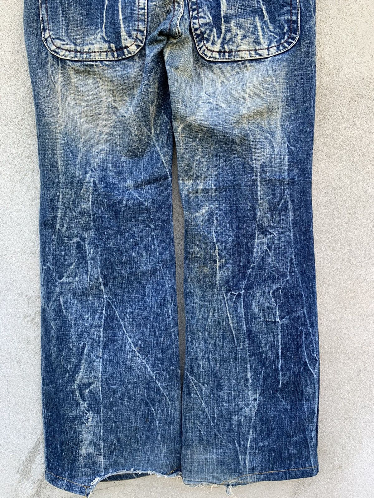 Japanese Brand Japanese Brand Pure Paradise Dirty Flare Denim Pants Size US 28 / EU 44 - 15 Thumbnail