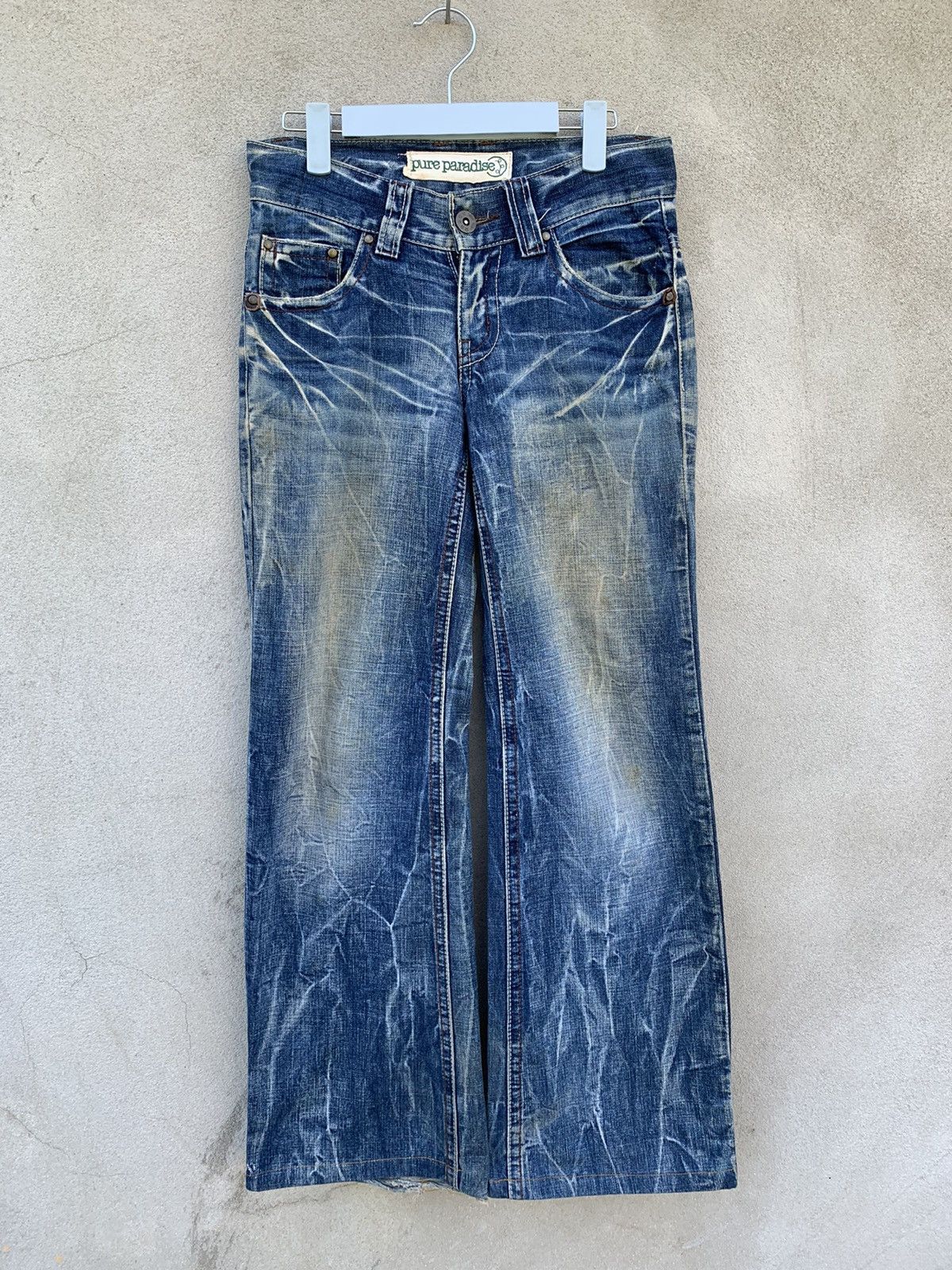 Japanese Brand Japanese Brand Pure Paradise Dirty Flare Denim Pants Size US 28 / EU 44 - 4 Thumbnail