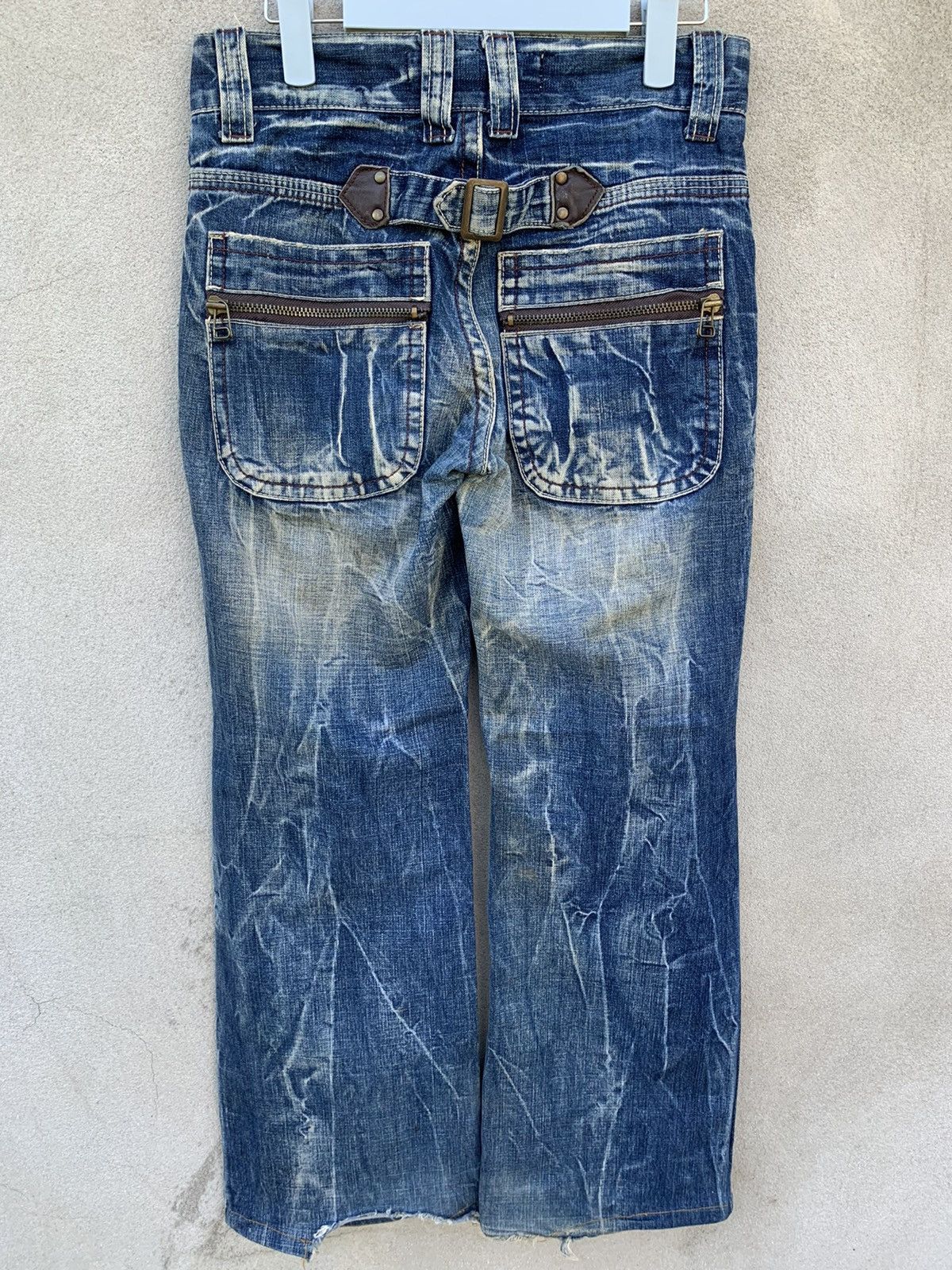 Japanese Brand Japanese Brand Pure Paradise Dirty Flare Denim Pants Size US 28 / EU 44 - 13 Thumbnail