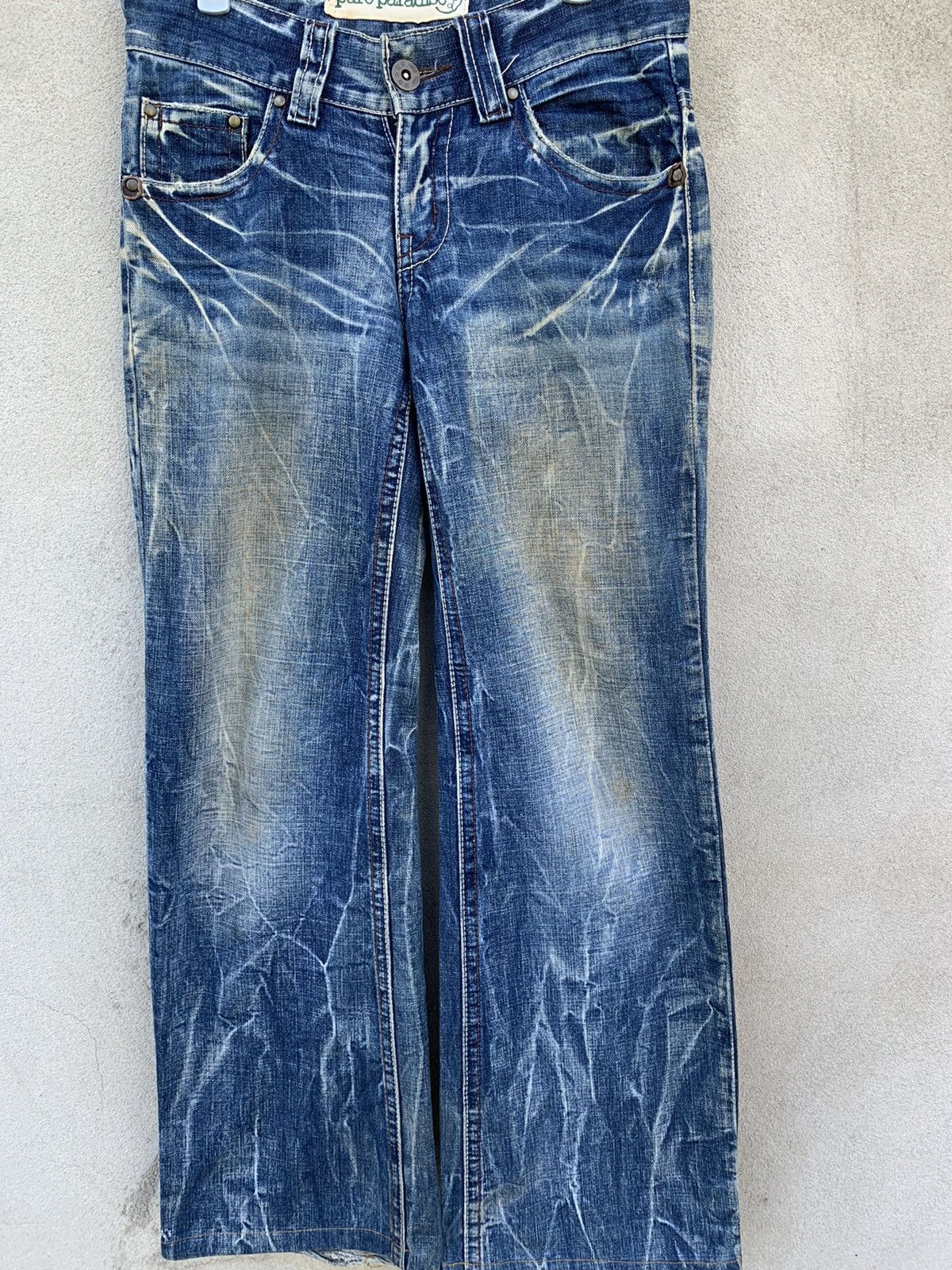 Japanese Brand Japanese Brand Pure Paradise Dirty Flare Denim Pants Size US 28 / EU 44 - 10 Thumbnail