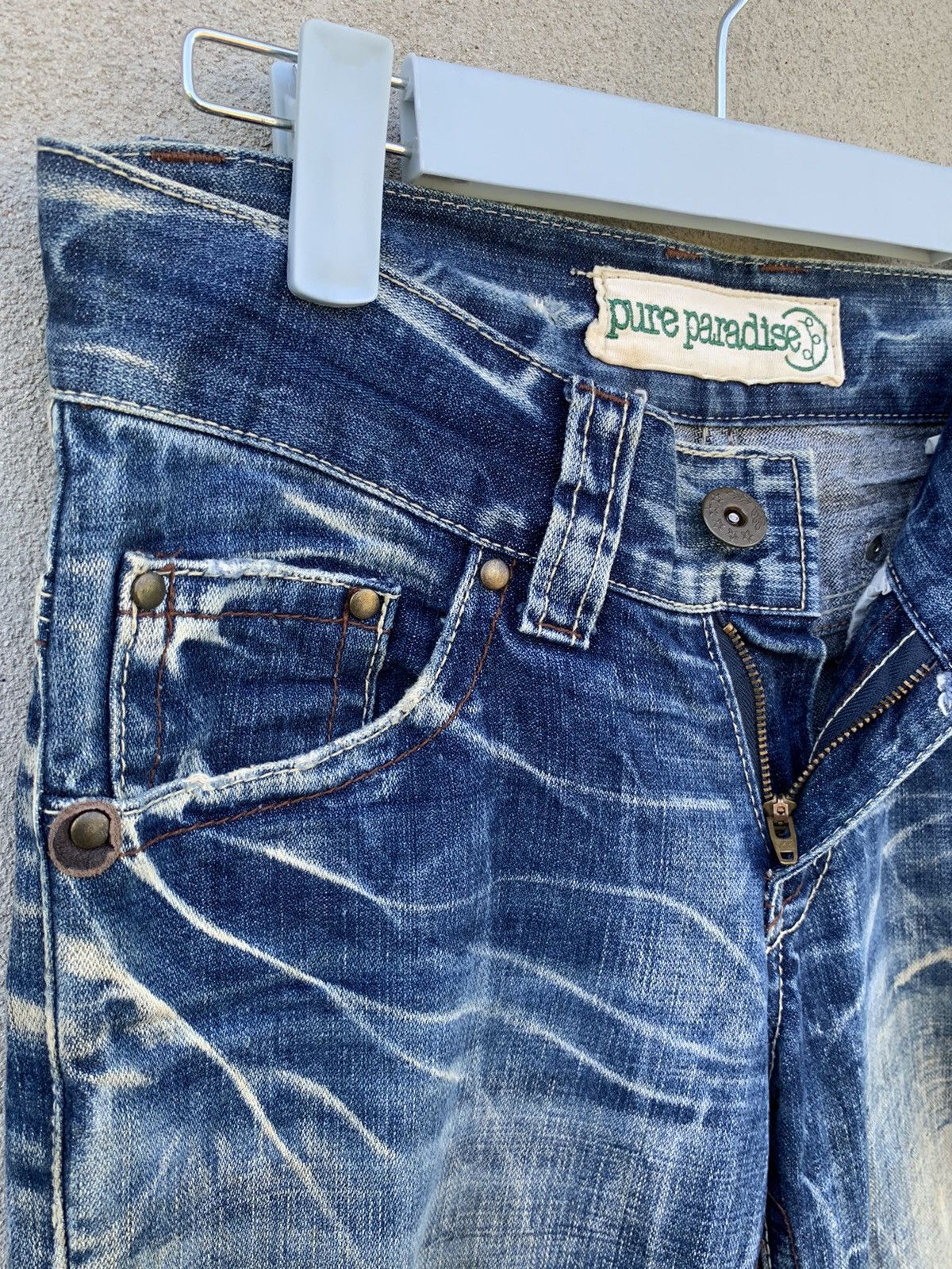 Japanese Brand Japanese Brand Pure Paradise Dirty Flare Denim Pants Size US 28 / EU 44 - 18 Thumbnail