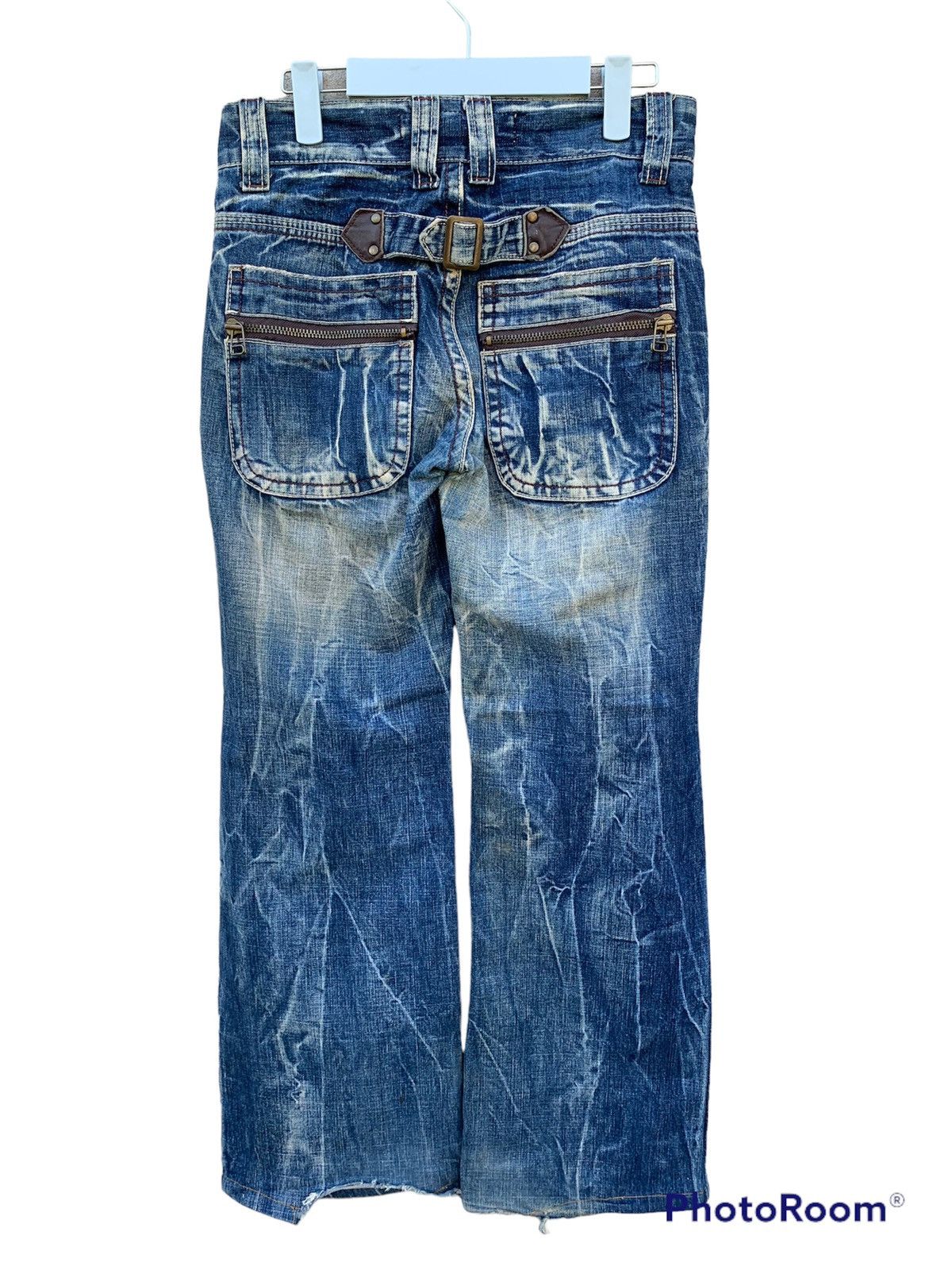 Japanese Brand Japanese Brand Pure Paradise Dirty Flare Denim Pants Size US 28 / EU 44 - 3 Thumbnail