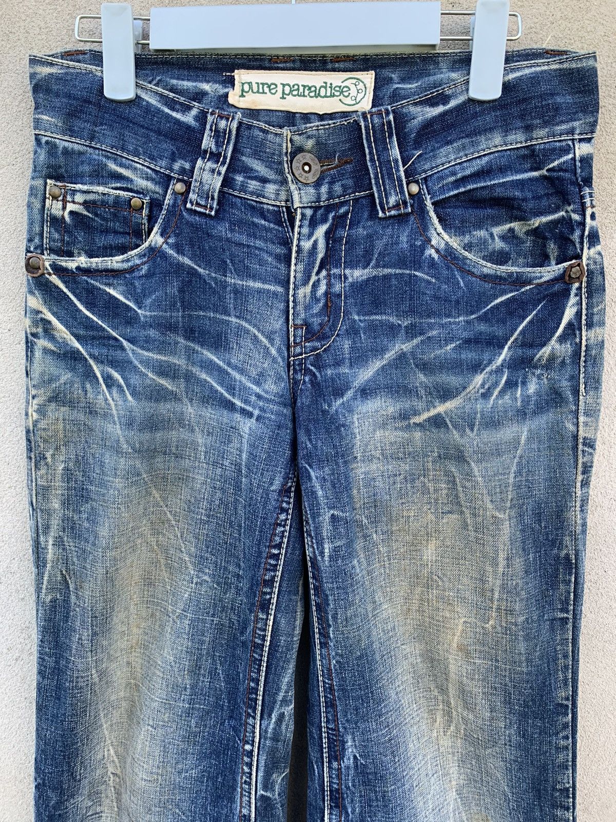 Japanese Brand Japanese Brand Pure Paradise Dirty Flare Denim Pants Size US 28 / EU 44 - 11 Thumbnail
