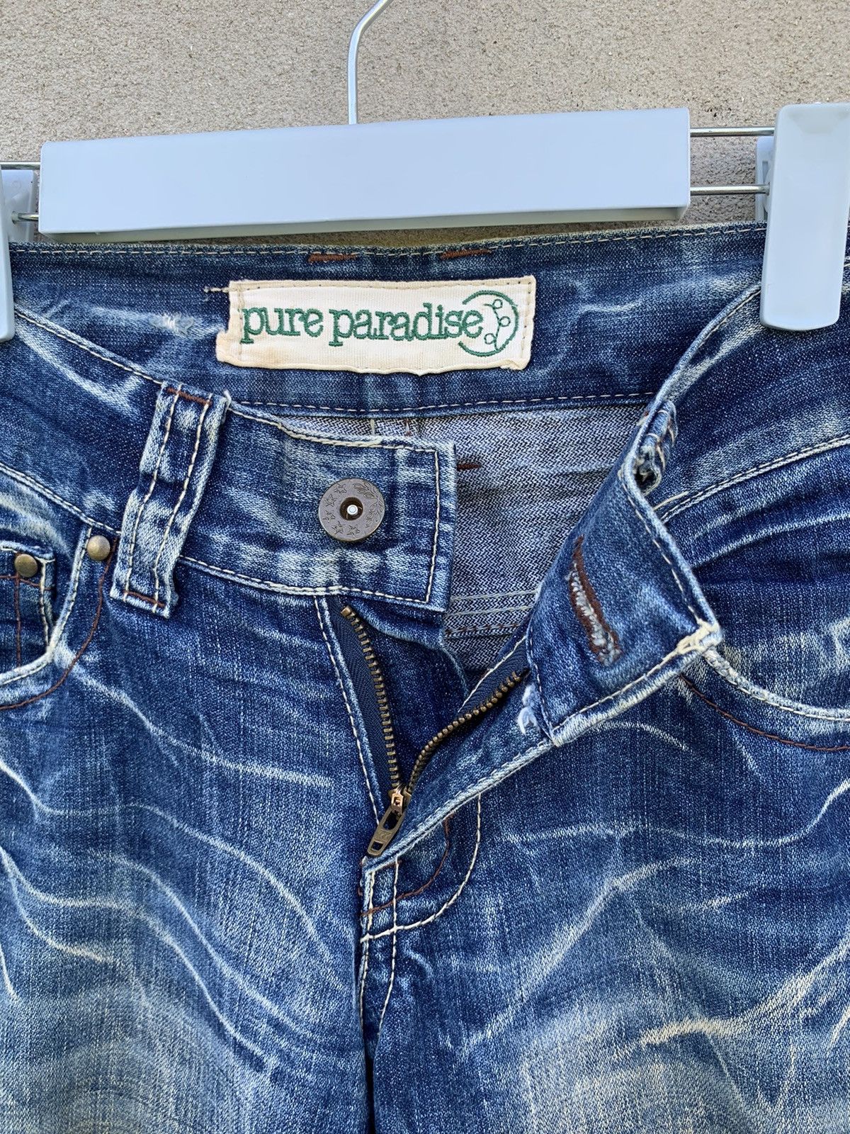 Japanese Brand Japanese Brand Pure Paradise Dirty Flare Denim Pants Size US 28 / EU 44 - 19 Thumbnail