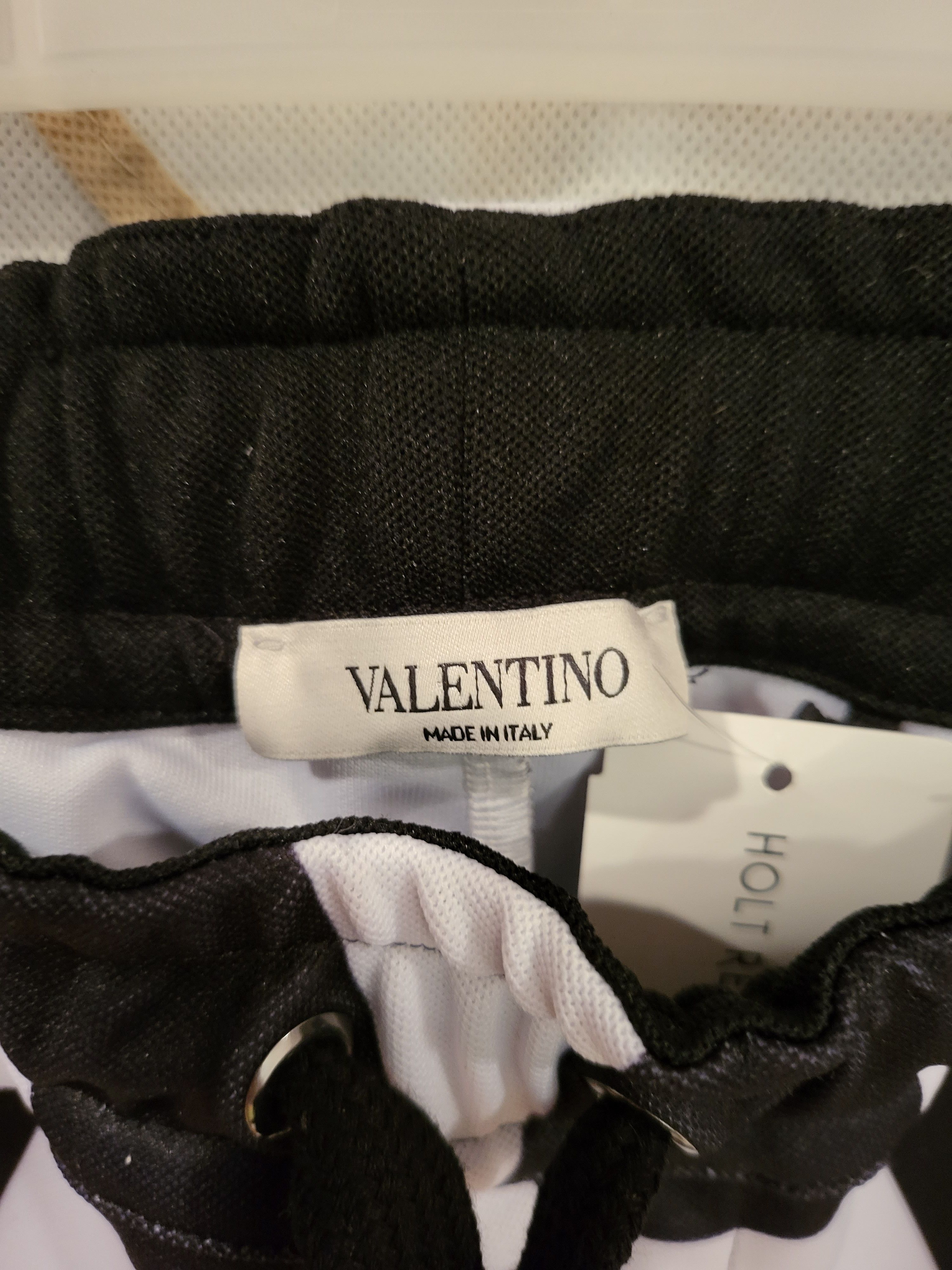 Technical Cotton Pants with Macro Optical Print