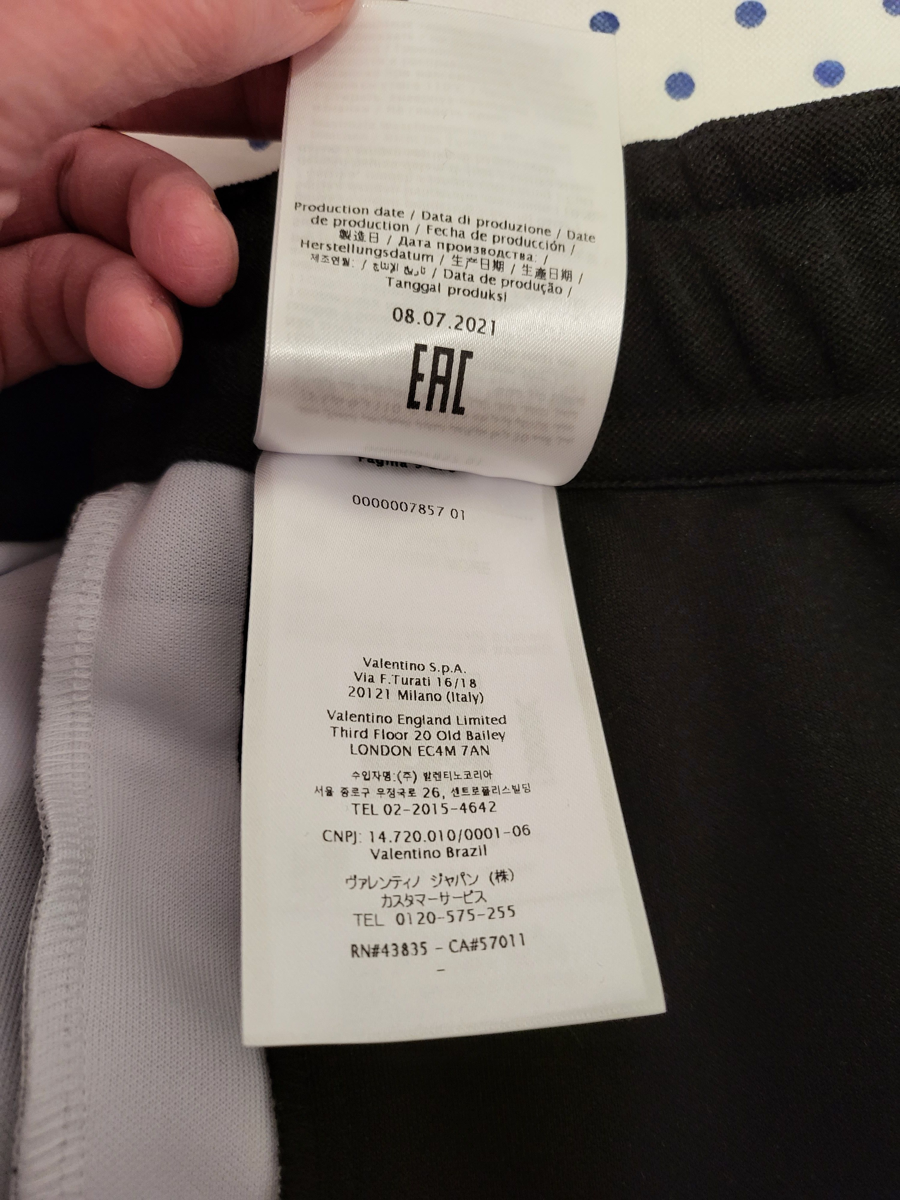 Technical Cotton Pants with Macro Optical Print