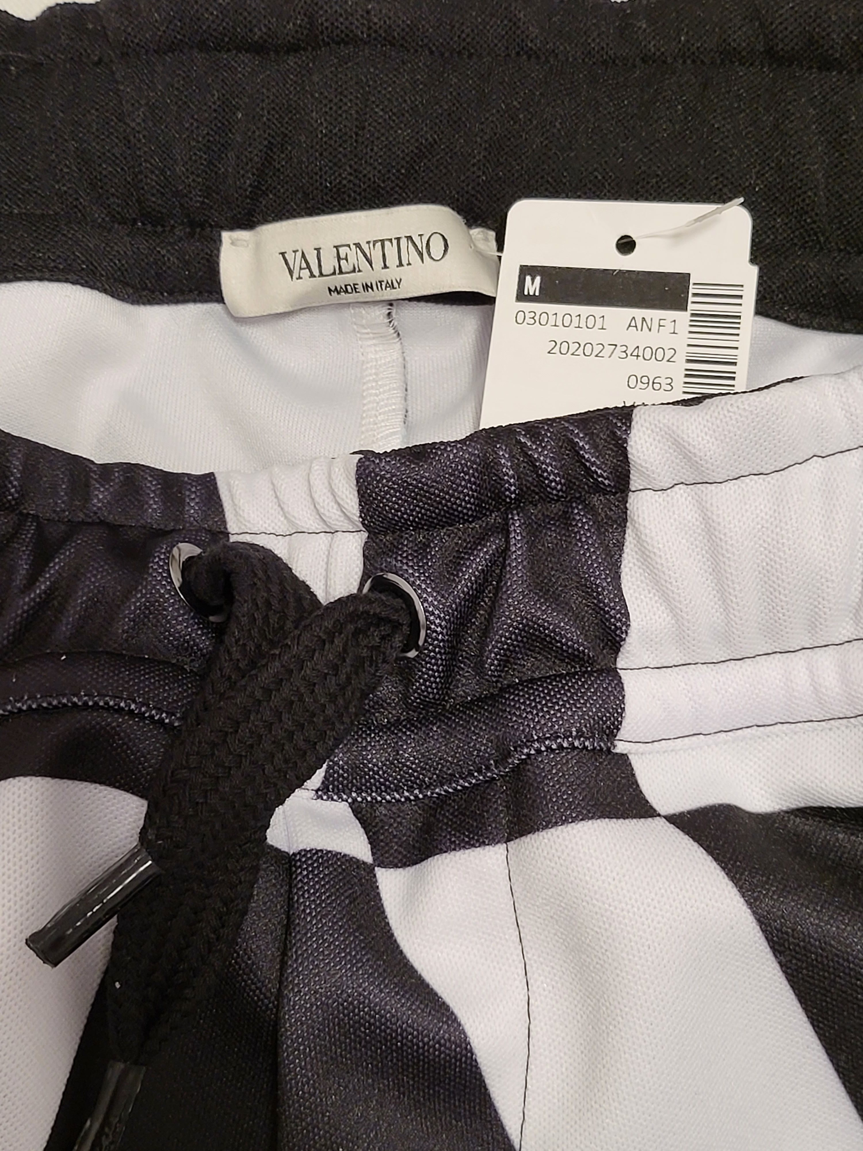 Technical Cotton Pants with Macro Optical Print