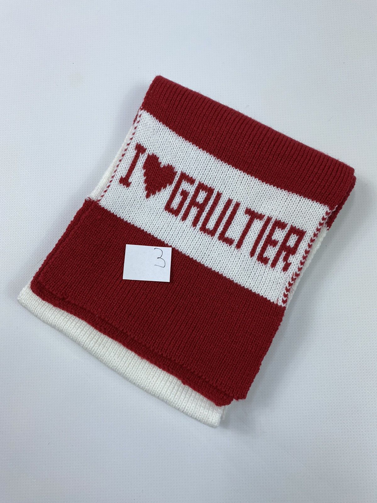 Jean Paul Gaultier LASTDROP🔥#3 Jean Paul Gaultier "I❤️Gaultier" striped Scarf Size ONE SIZE - 8 Thumbnail