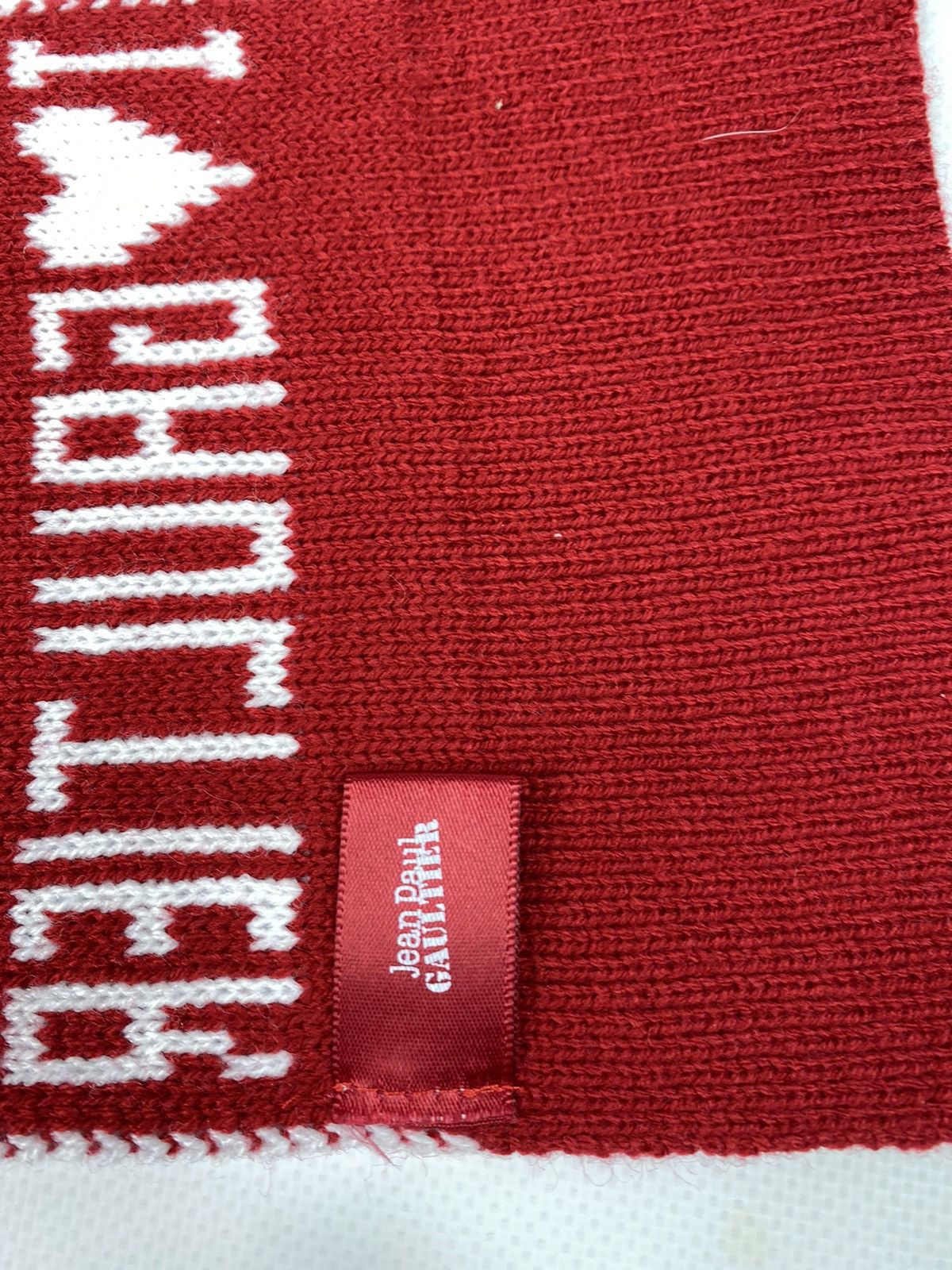 Jean Paul Gaultier LASTDROP🔥#3 Jean Paul Gaultier "I❤️Gaultier" striped Scarf Size ONE SIZE - 6 Thumbnail