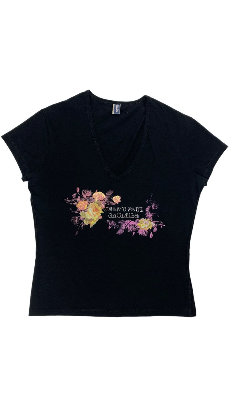 🔥LASTDROP🔥 JPG 3D Logo Flowers Elastic T-shirt Vintage