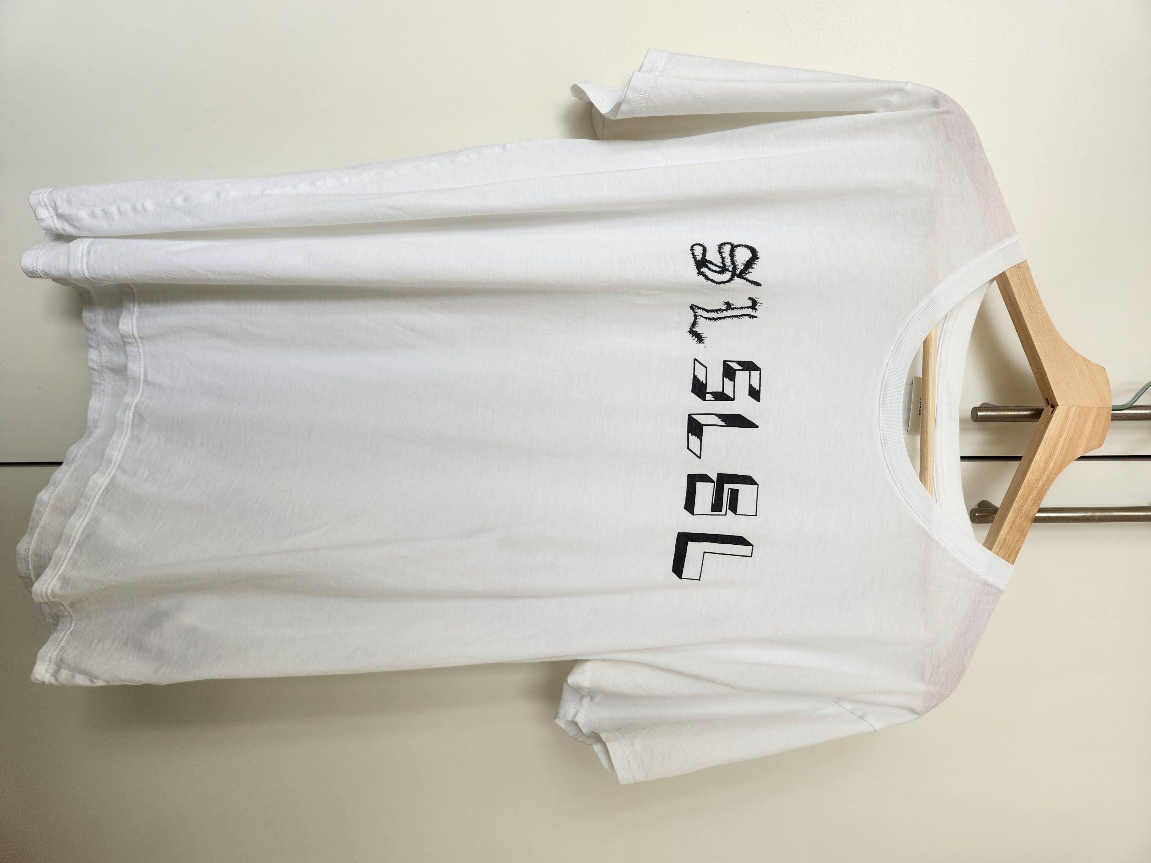 image of Saint Laurent Paris YSL Saint Laurent White T-Shirt Sl Print, Men's (Size XL)