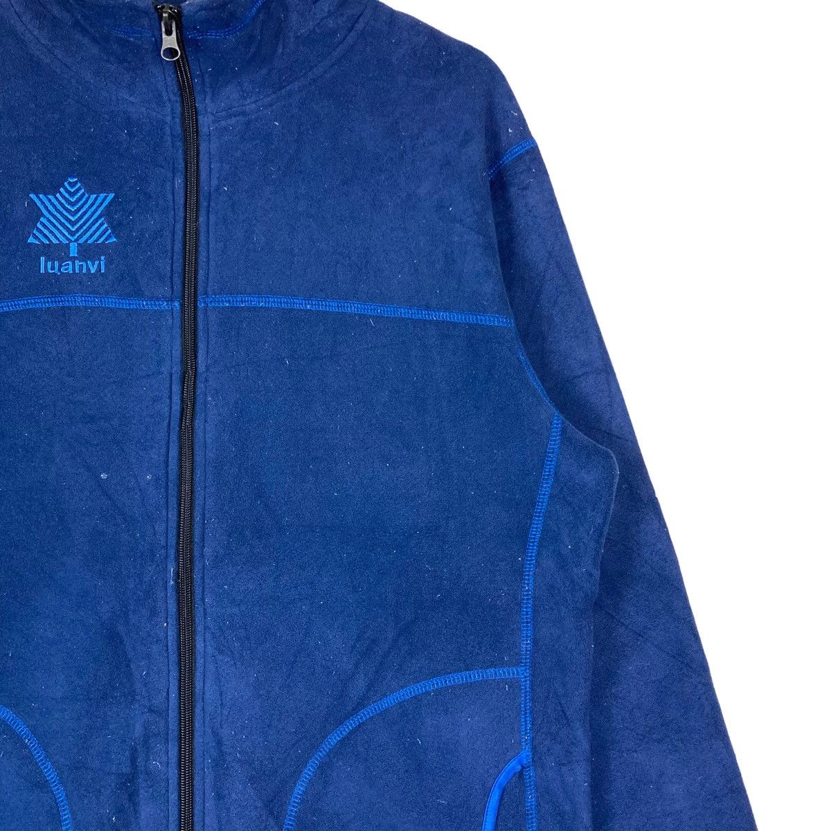 Vintage Vintage Luanvi Full Zipper Small Logo Fleece Jacket Size US L / EU 52-54 / 3 - 3 Thumbnail