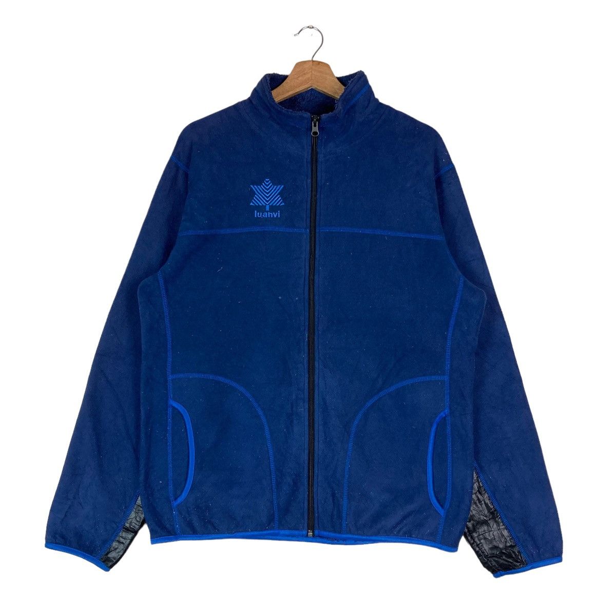 Vintage Vintage Luanvi Full Zipper Small Logo Fleece Jacket Size US L / EU 52-54 / 3 - 1 Thumbnail