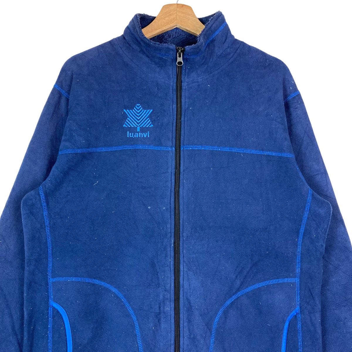 Vintage Vintage Luanvi Full Zipper Small Logo Fleece Jacket Size US L / EU 52-54 / 3 - 2 Thumbnail