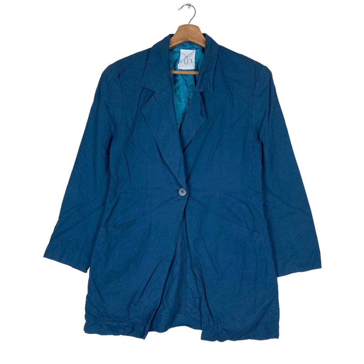 Vintage Vintage Elle Paris Flat Button Coat Jacket Size US S / EU 44-46 / 1 - 1 Thumbnail