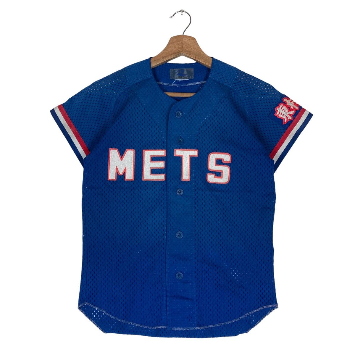 Vintage Vintage Reward Mets Kids Button Up Shirt Size US S / EU 44-46 / 1 - 1 Thumbnail