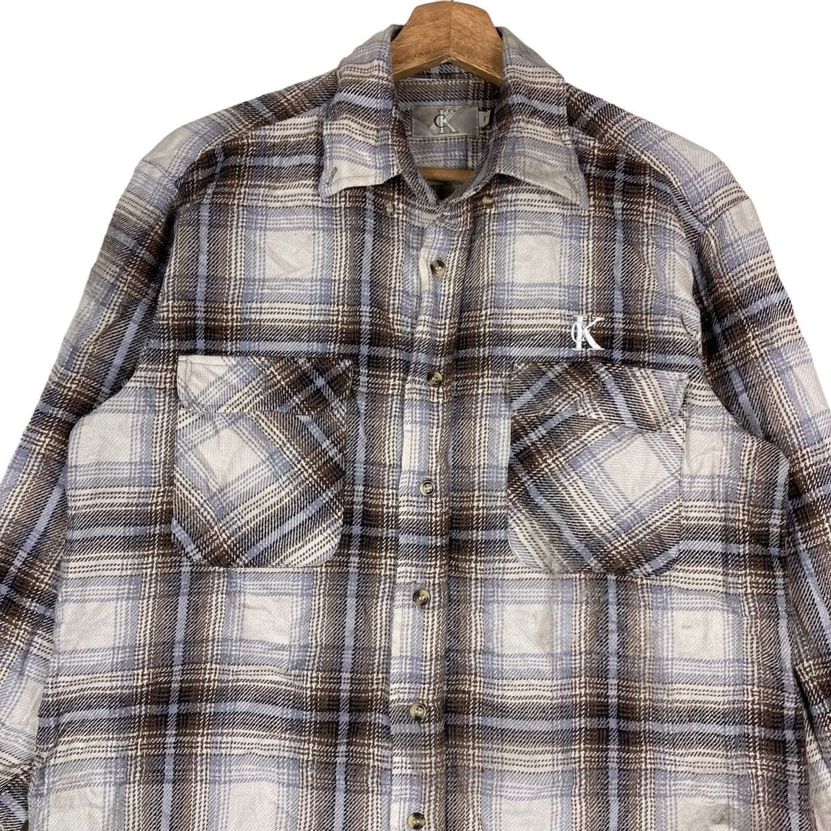 Calvin Klein Vintage Calvin Klein Button Up Shirt Size US M / EU 48-50 / 2 - 2 Thumbnail