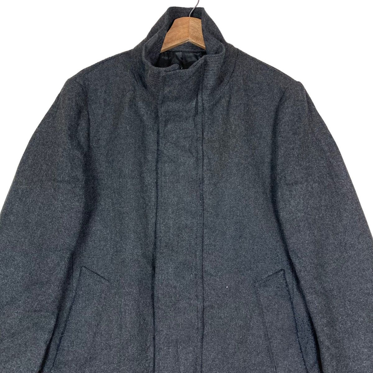 Calvin Klein Vintage Calvin Klein Hidden Zip and Snap Button Wool Jacket Size US M / EU 48-50 / 2 - 2 Thumbnail