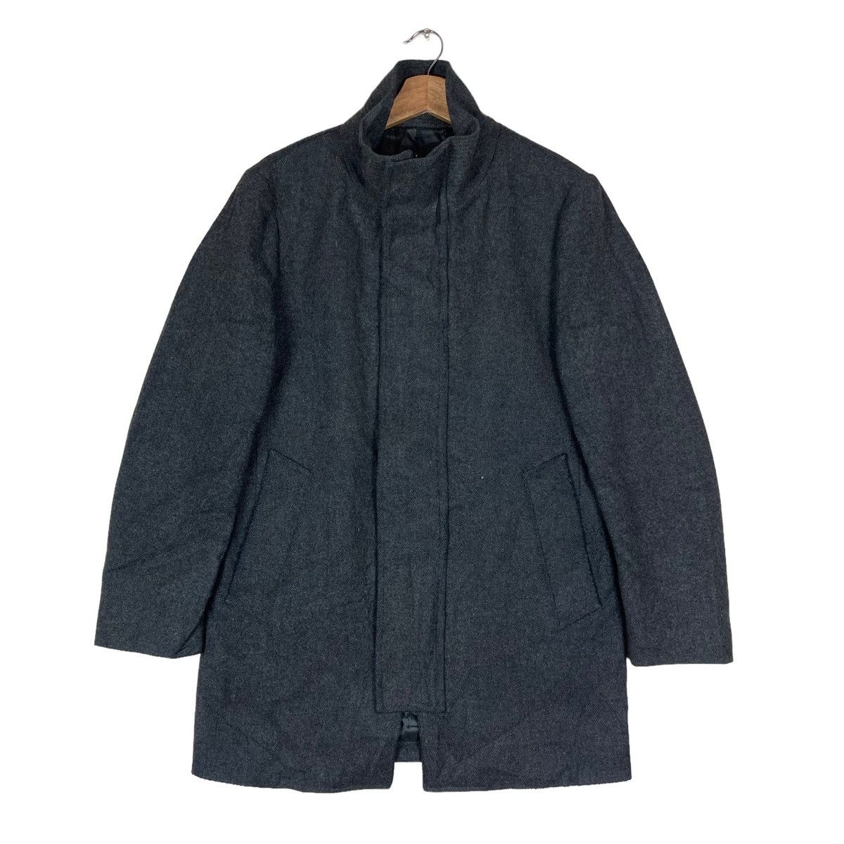 Calvin Klein Vintage Calvin Klein Hidden Zip and Snap Button Wool Jacket Size US M / EU 48-50 / 2 - 1 Thumbnail