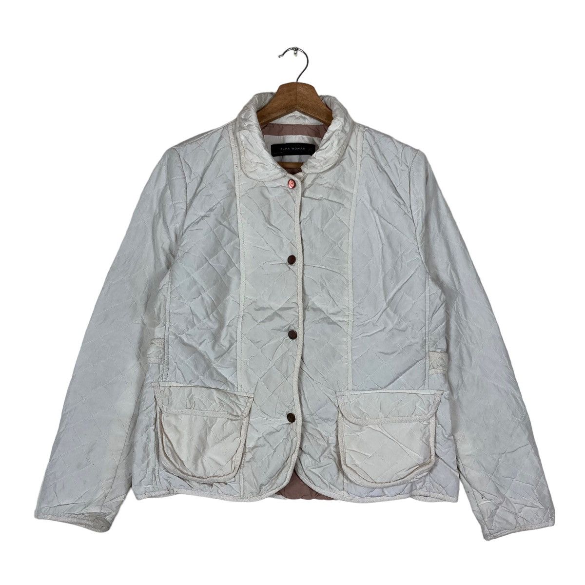 Zara Zara Woman Snap Button Quilted Jacket Size US XL / EU 56 / 4 - 1 Thumbnail