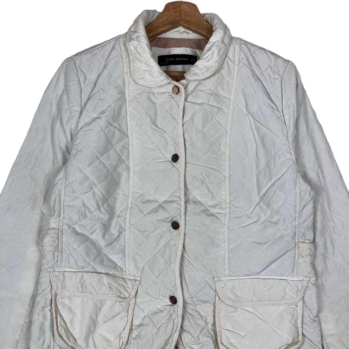 Zara Zara Woman Snap Button Quilted Jacket Size US XL / EU 56 / 4 - 2 Thumbnail