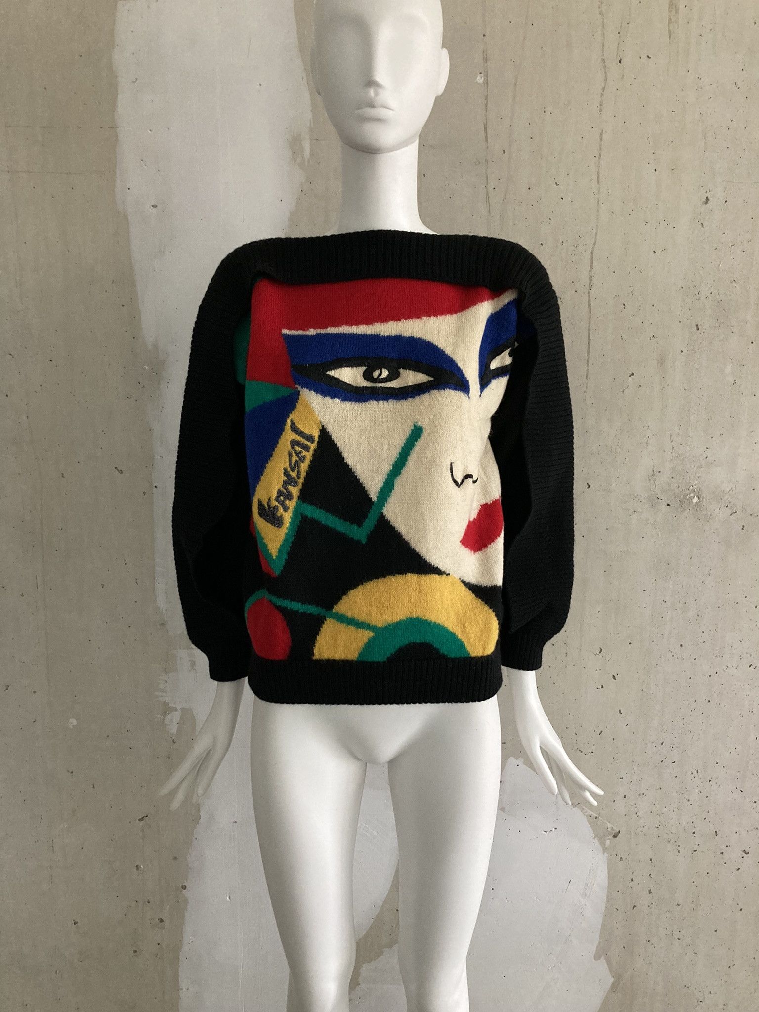 image of Kansai Yamamoto Geisha Face Sweater, Women's (Size Medium)