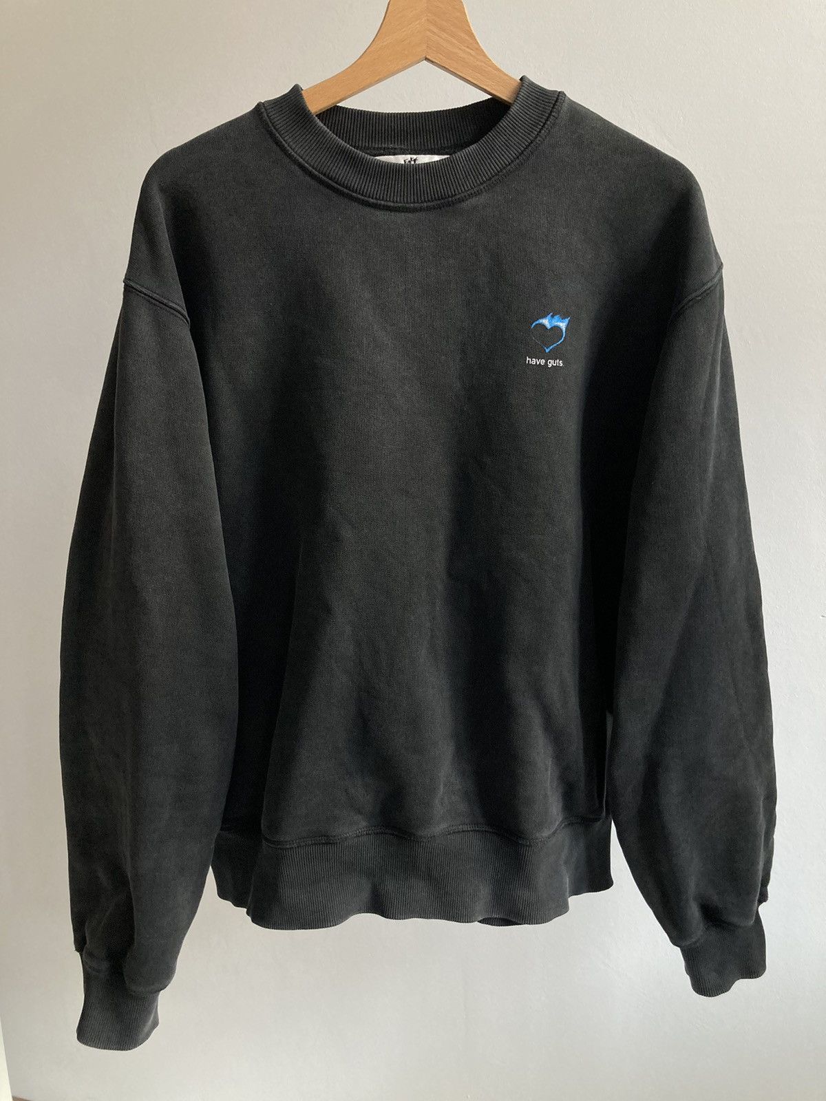 image of Y2K Eytys Have Guts Sweatshirt in Black, Men's (Size Medium)