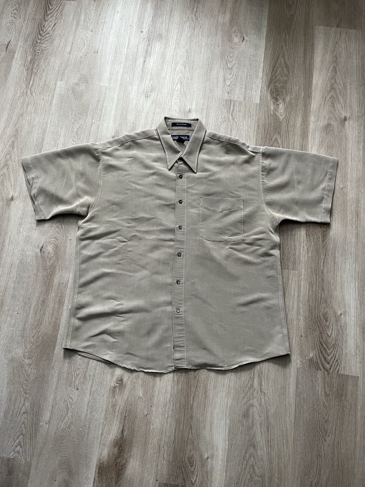 Vintage Beige Bowling Shirt Size US XL / EU 56 / 4 - 1 Thumbnail