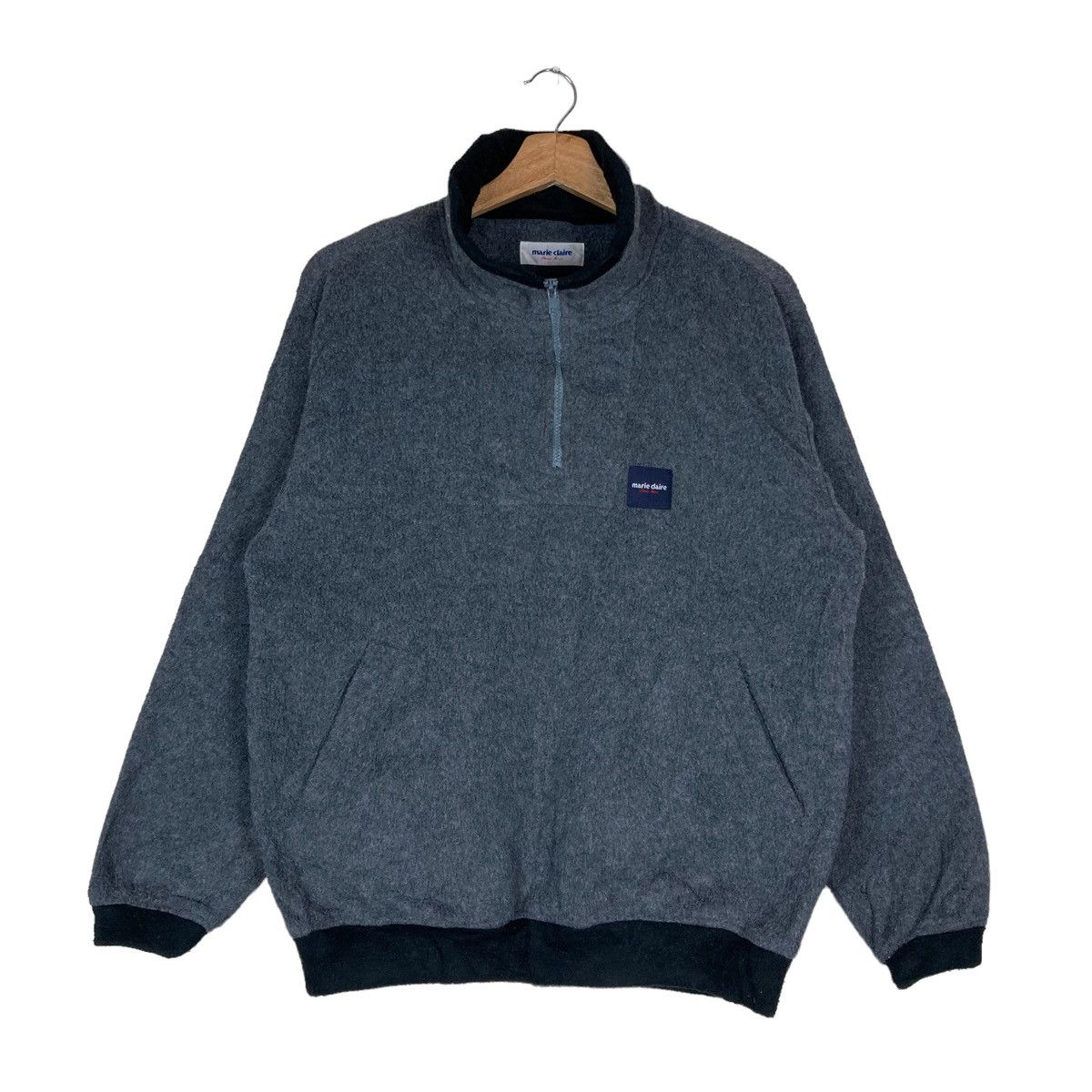 Vintage Vintage Marie Claire Quarter Zip Small Patched Logo Pullover Size US M / EU 48-50 / 2 - 1 Thumbnail