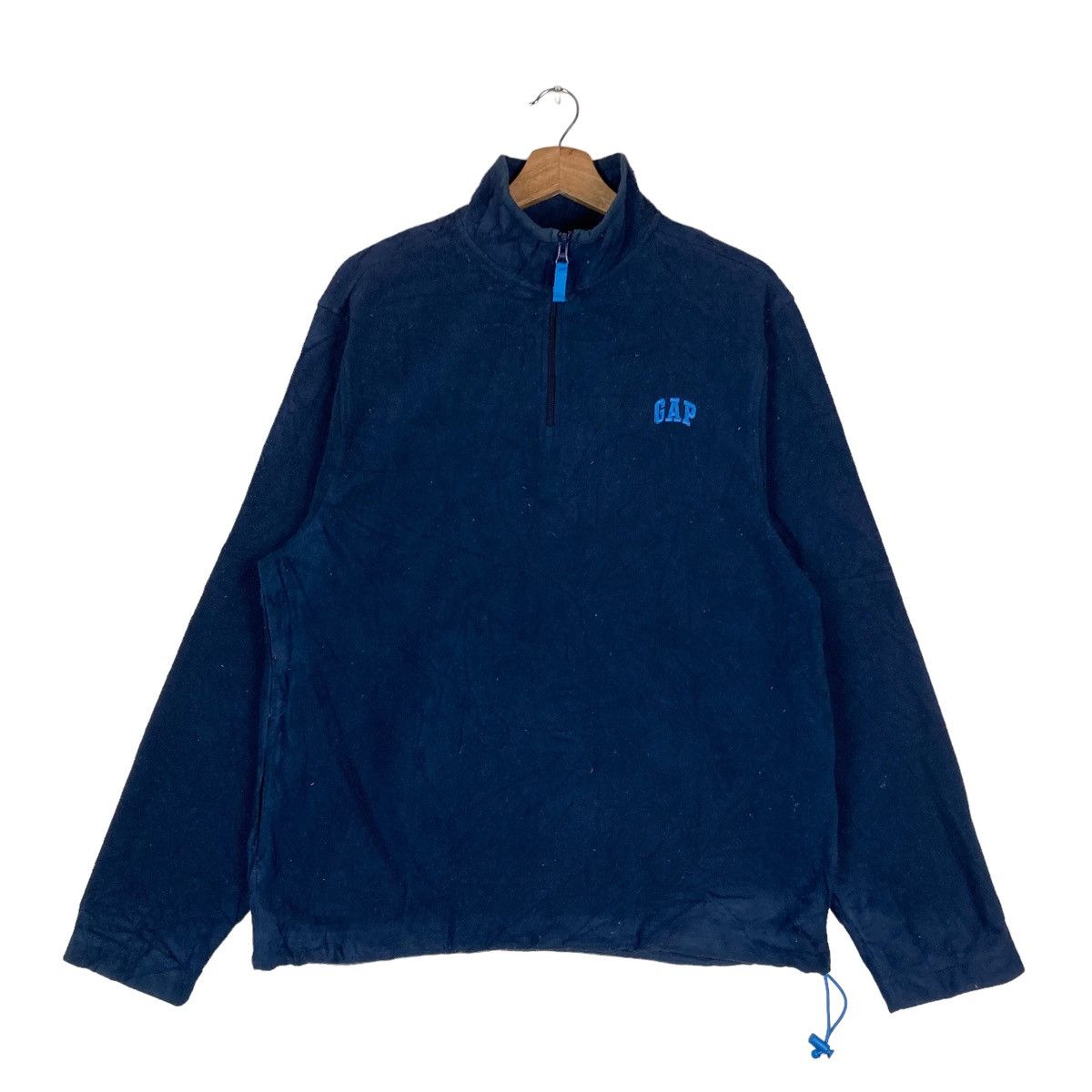 Gap Vintage GAP Small Logo Quarter Zip Pullover Jumper Sherpa Size US M / EU 48-50 / 2 - 1 Thumbnail