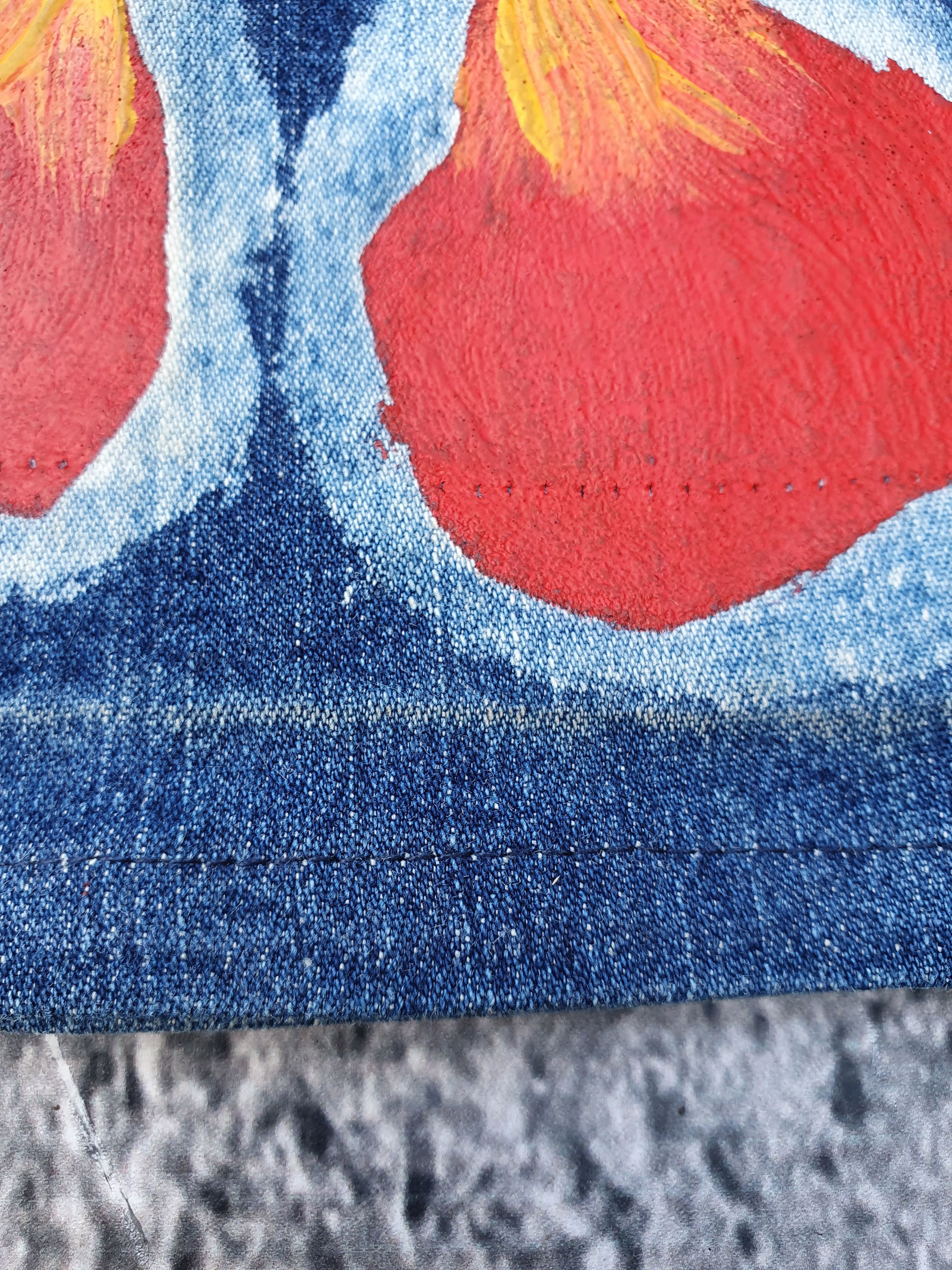 Coca Cola × Vintage Vintage coca cola hand painted flowers flared denim Size 30" / US 8 / IT 44 - 7 Thumbnail