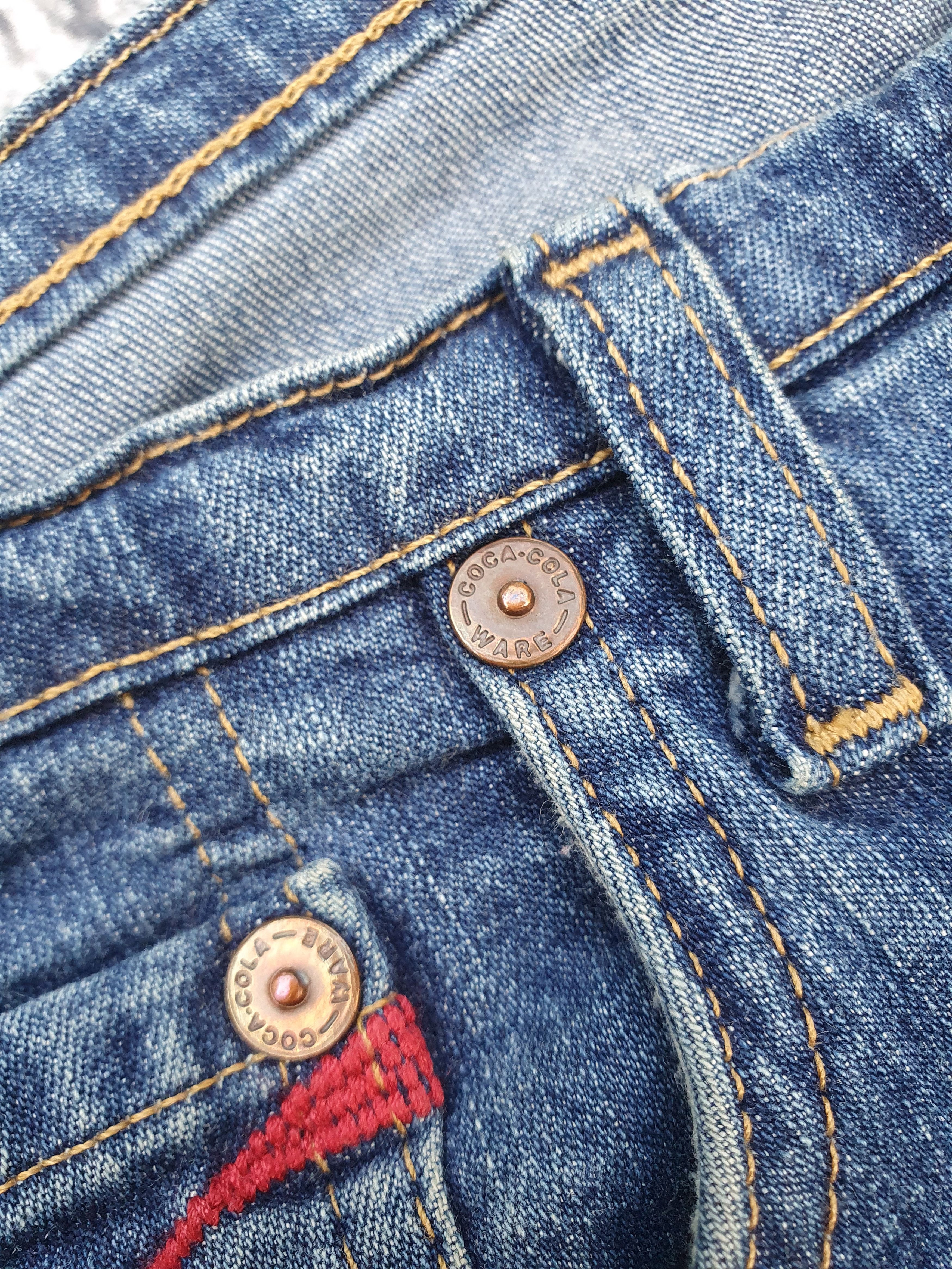 Coca Cola × Vintage Vintage coca cola hand painted flowers flared denim Size 30" / US 8 / IT 44 - 13 Thumbnail